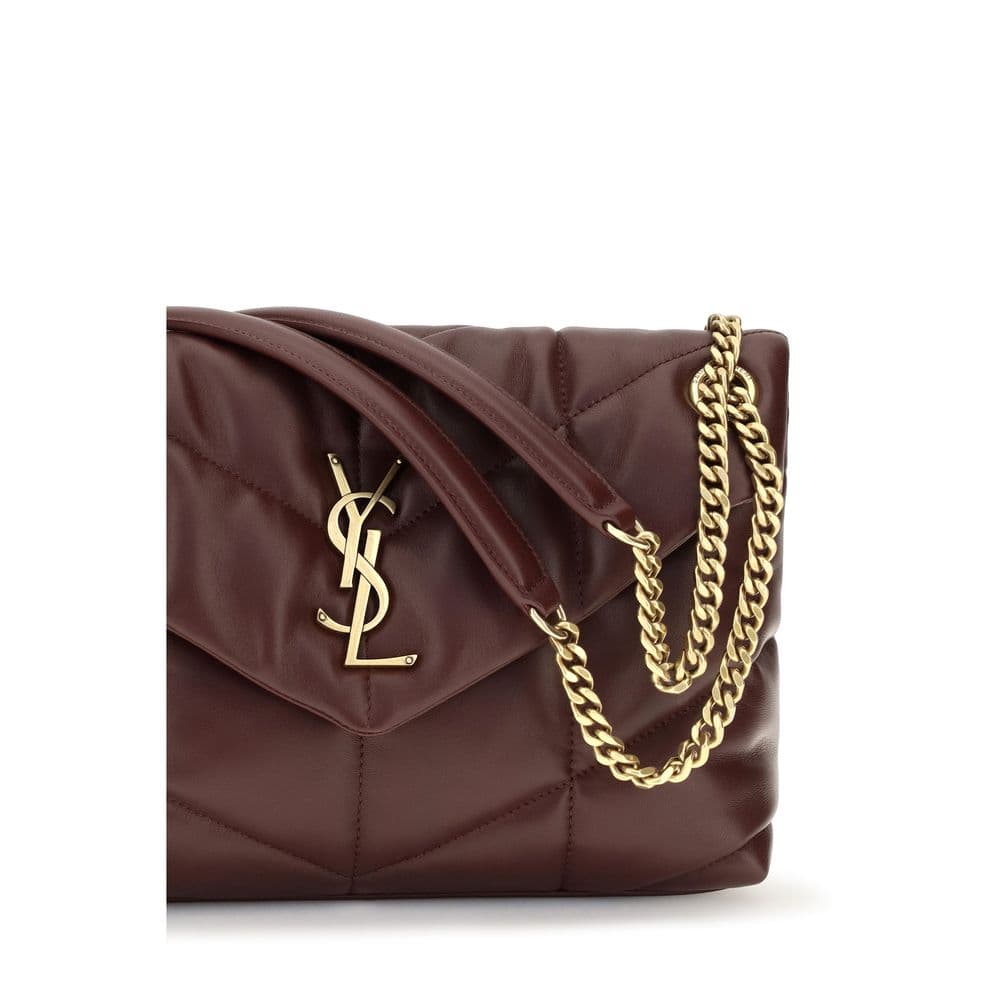Saint Laurent Bordeaux Lamb Leather Shoulder Bag - 4