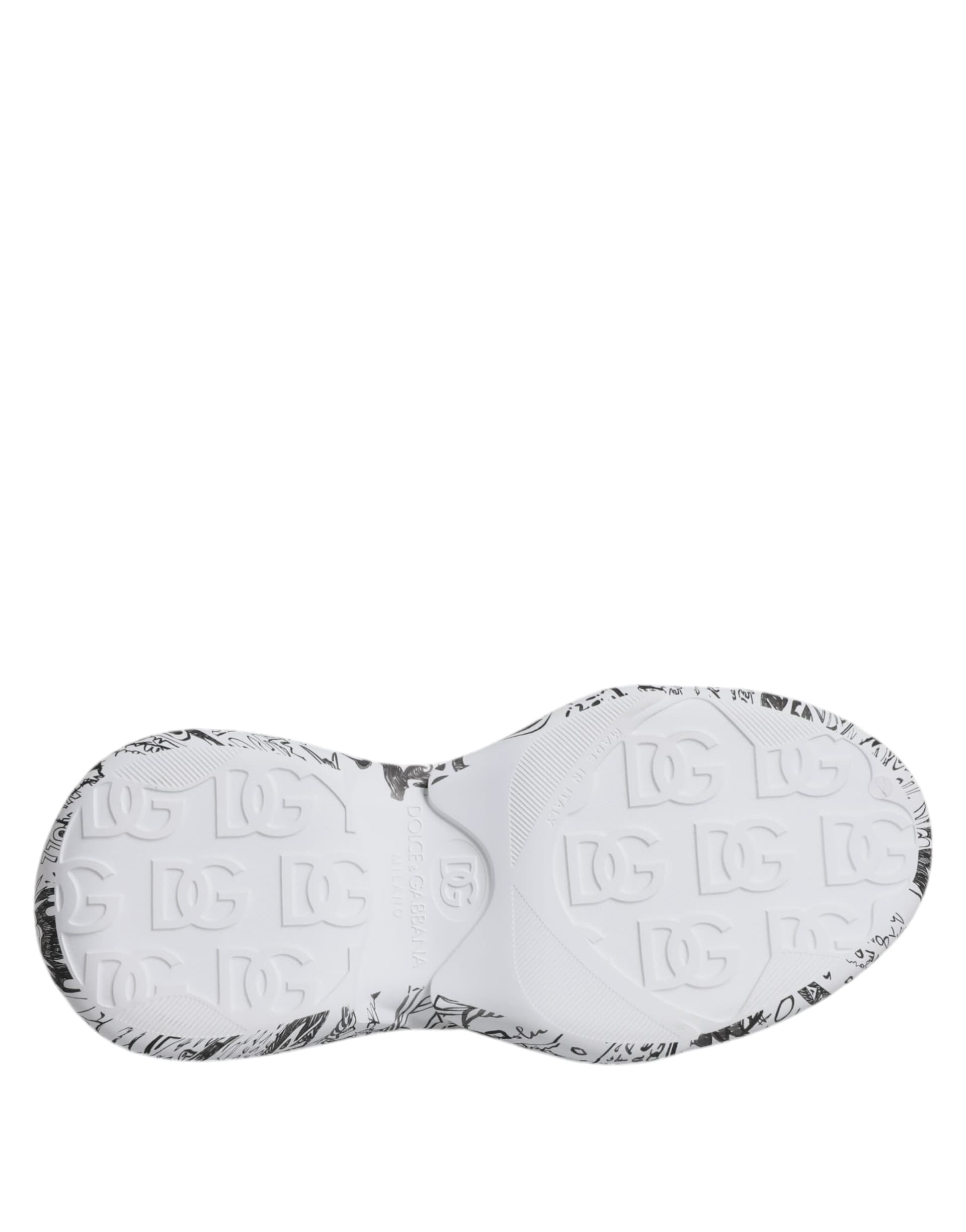 Dolce & Gabbana White Black Graffiti Daymaster Sneakers Shoes - 8