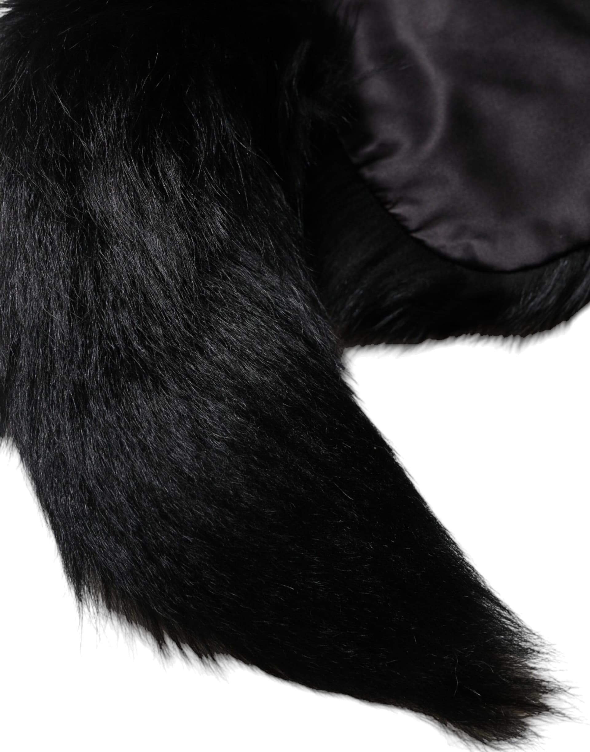 Dolce & Gabbana Black Fox Fur Neck Wrap Warmer Winter Scarf - 3