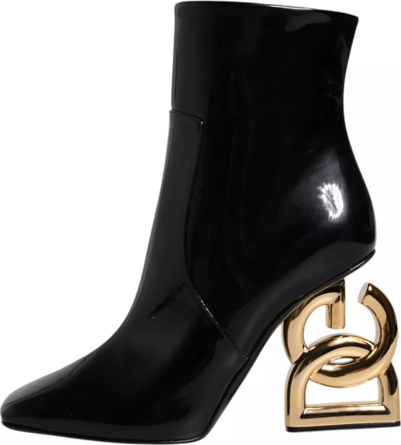 Dolce & Gabbana Black Jackie Leather Mid Calf Boots Shoes - 3