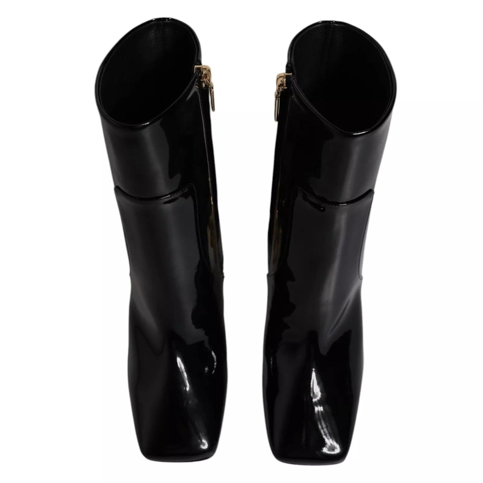 Dolce & Gabbana Black Jackie Leather Mid Calf Boots Shoes - 6