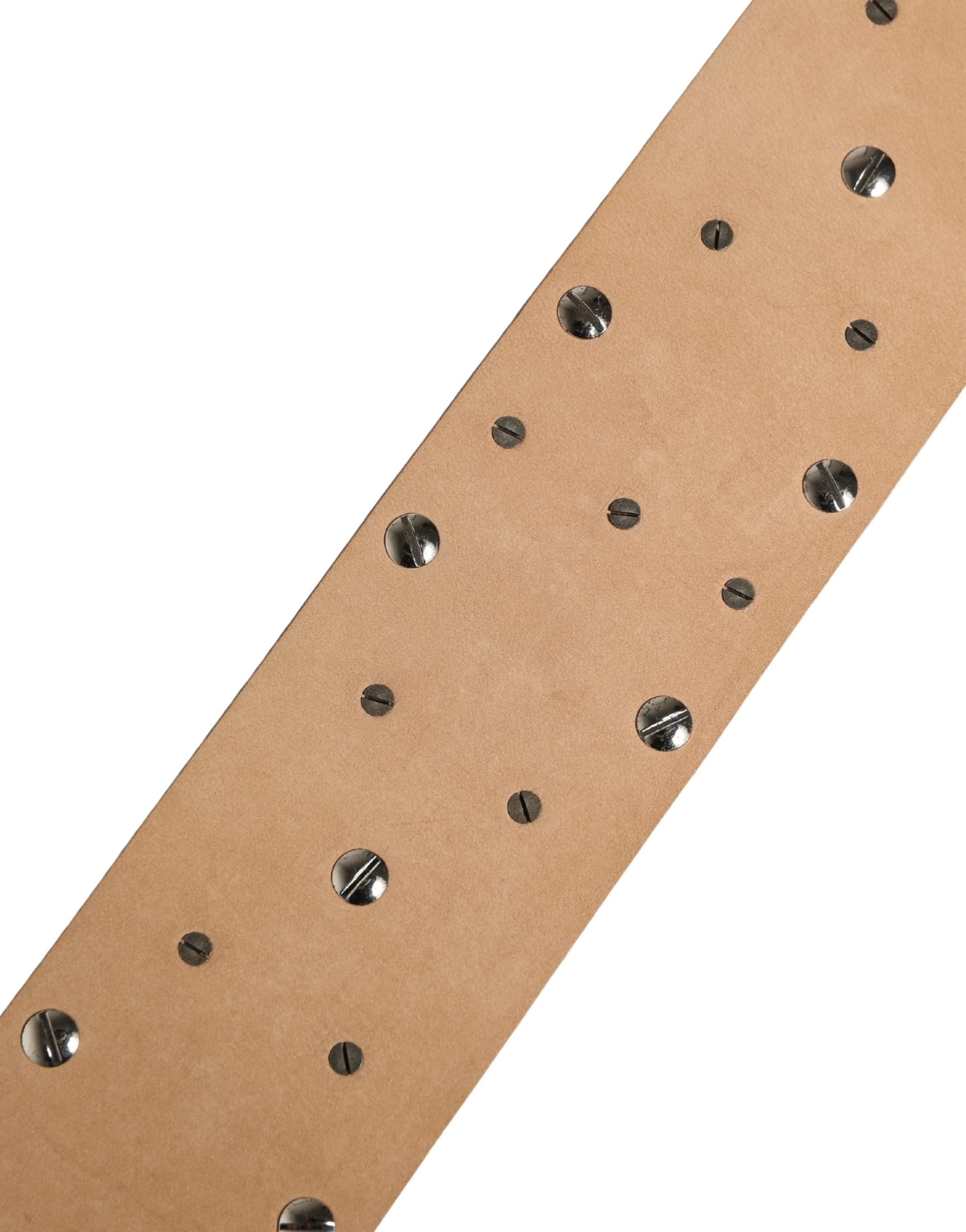 Dolce & Gabbana Silver Leather Crystal Metal Buckle Belt - 6
