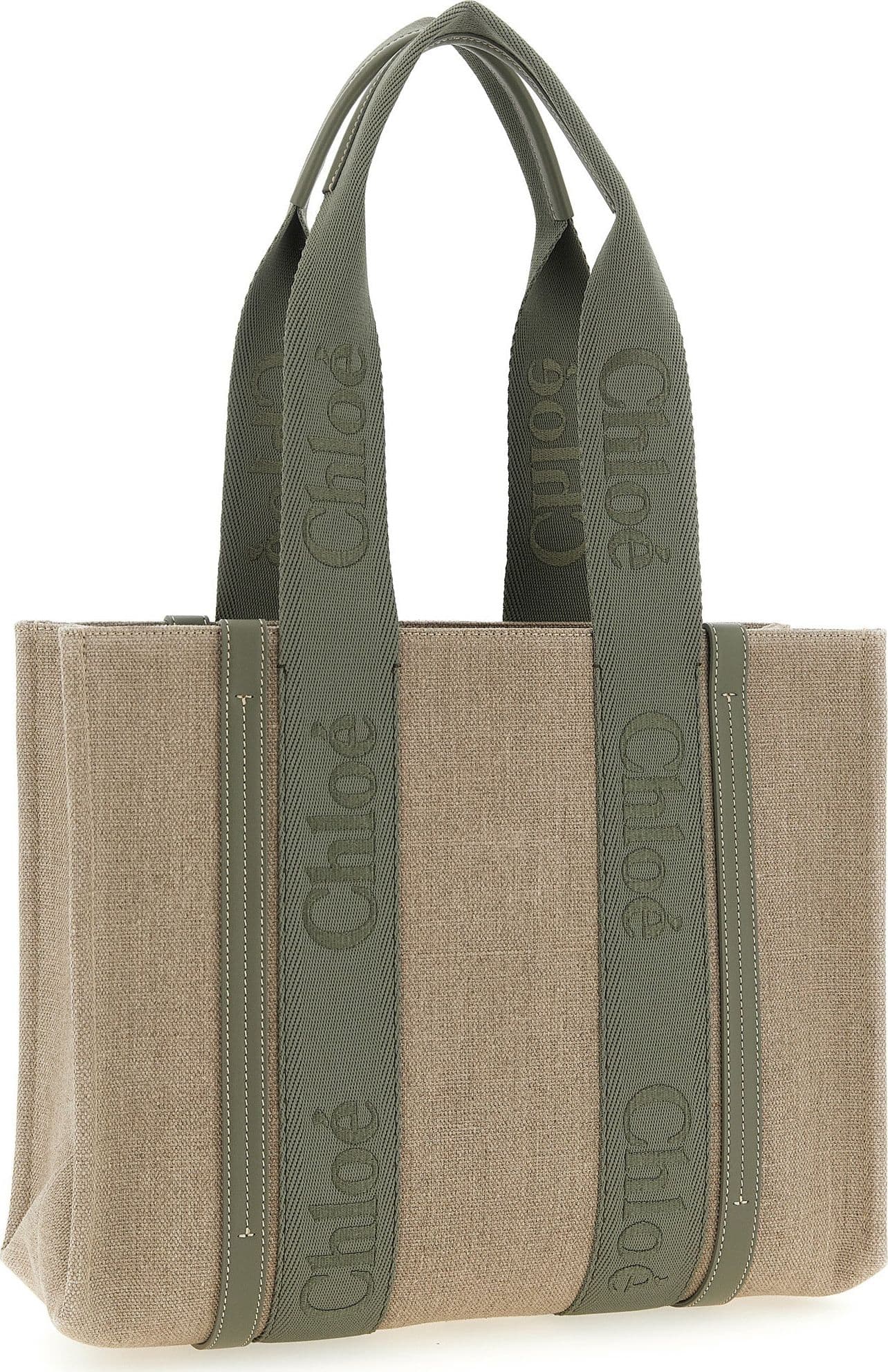 Chloé Bicolor Linen Tote Bag - 2