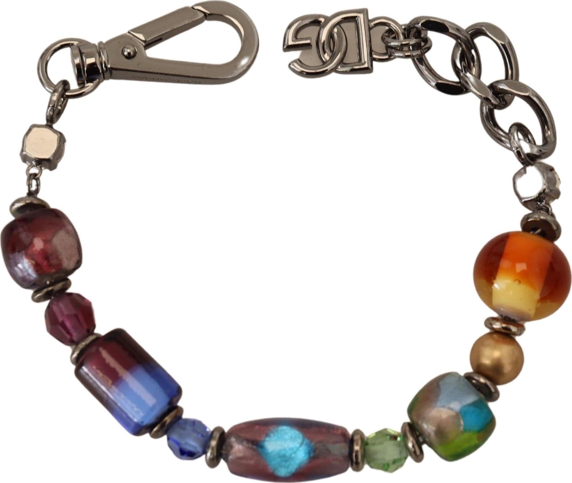 Dolce & Gabbana multicolor Silver Chain Brass Beaded Lobster Clasp Bracelet - 2