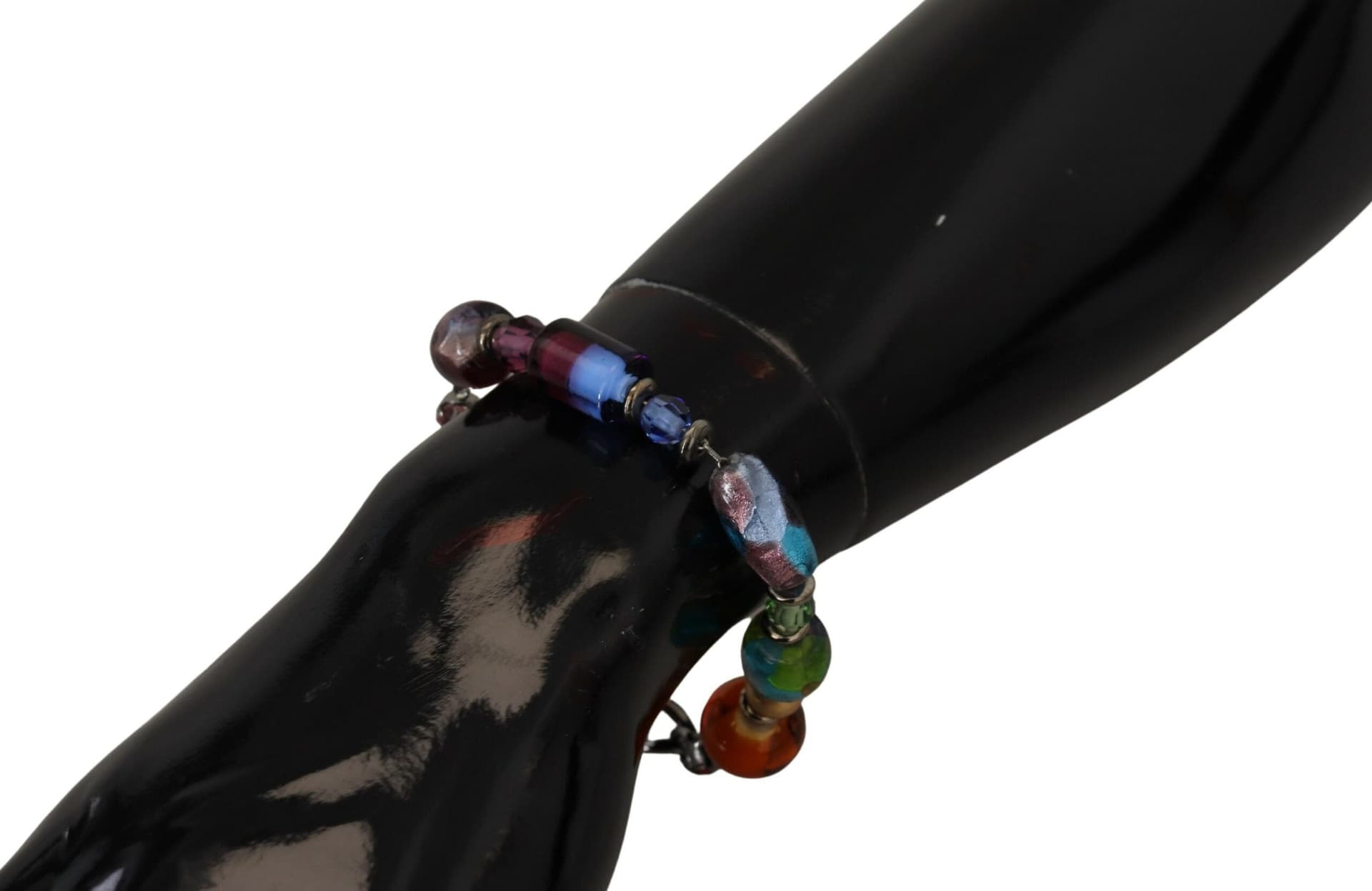 Dolce & Gabbana multicolor Silver Chain Brass Beaded Lobster Clasp Bracelet - 3