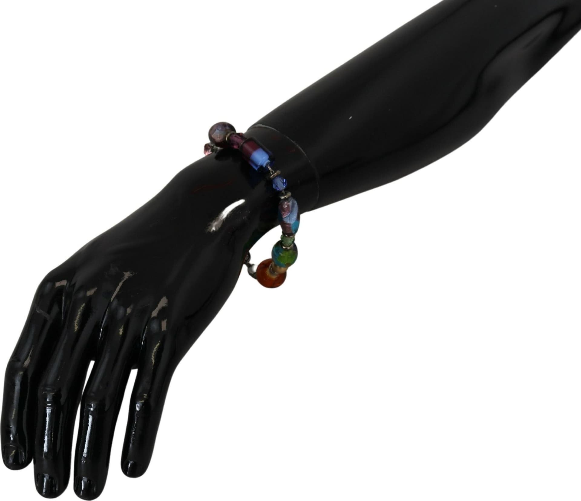Dolce & Gabbana multicolor Silver Chain Brass Beaded Lobster Clasp Bracelet - 4
