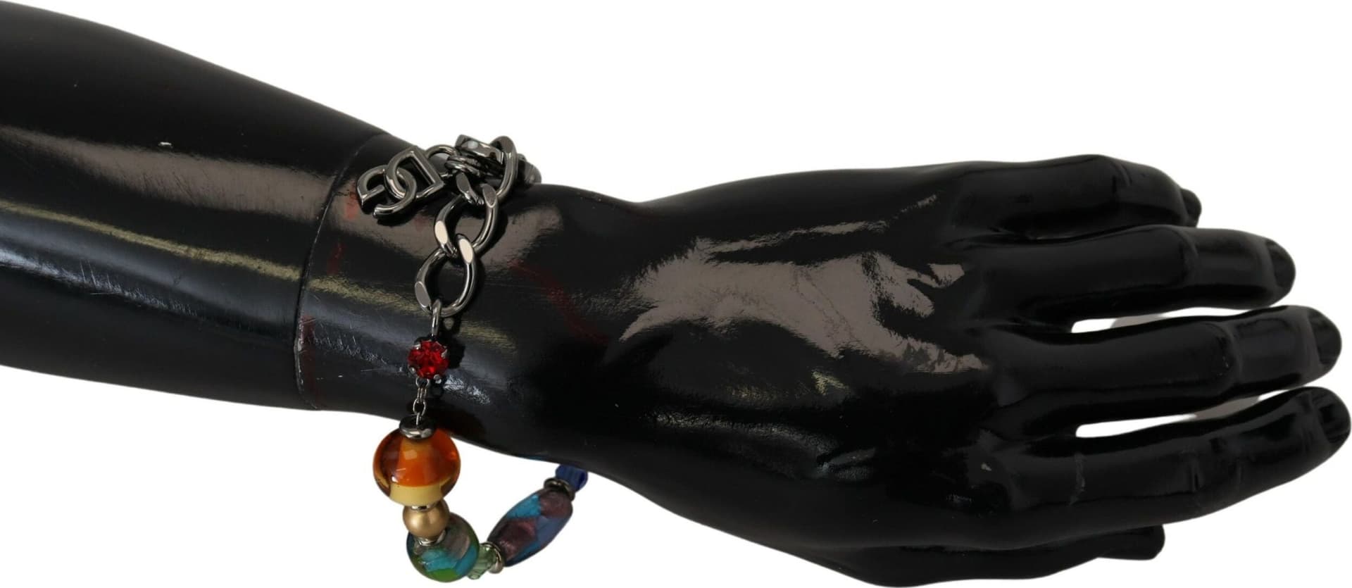 Dolce & Gabbana multicolor Silver Chain Brass Beaded Lobster Clasp Bracelet - 5