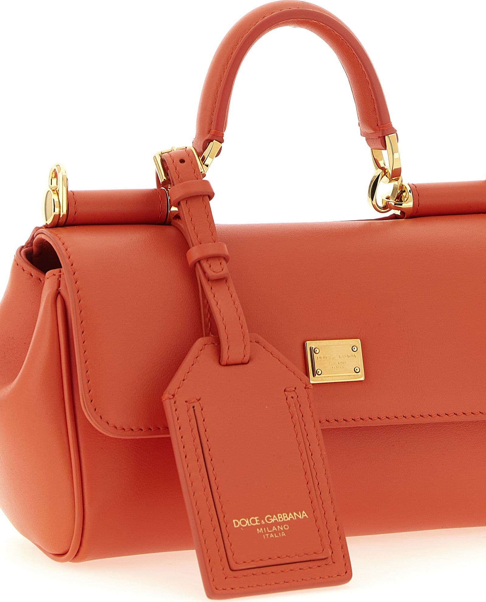 Dolce & Gabbana Orange Calfskin Handbag - 3