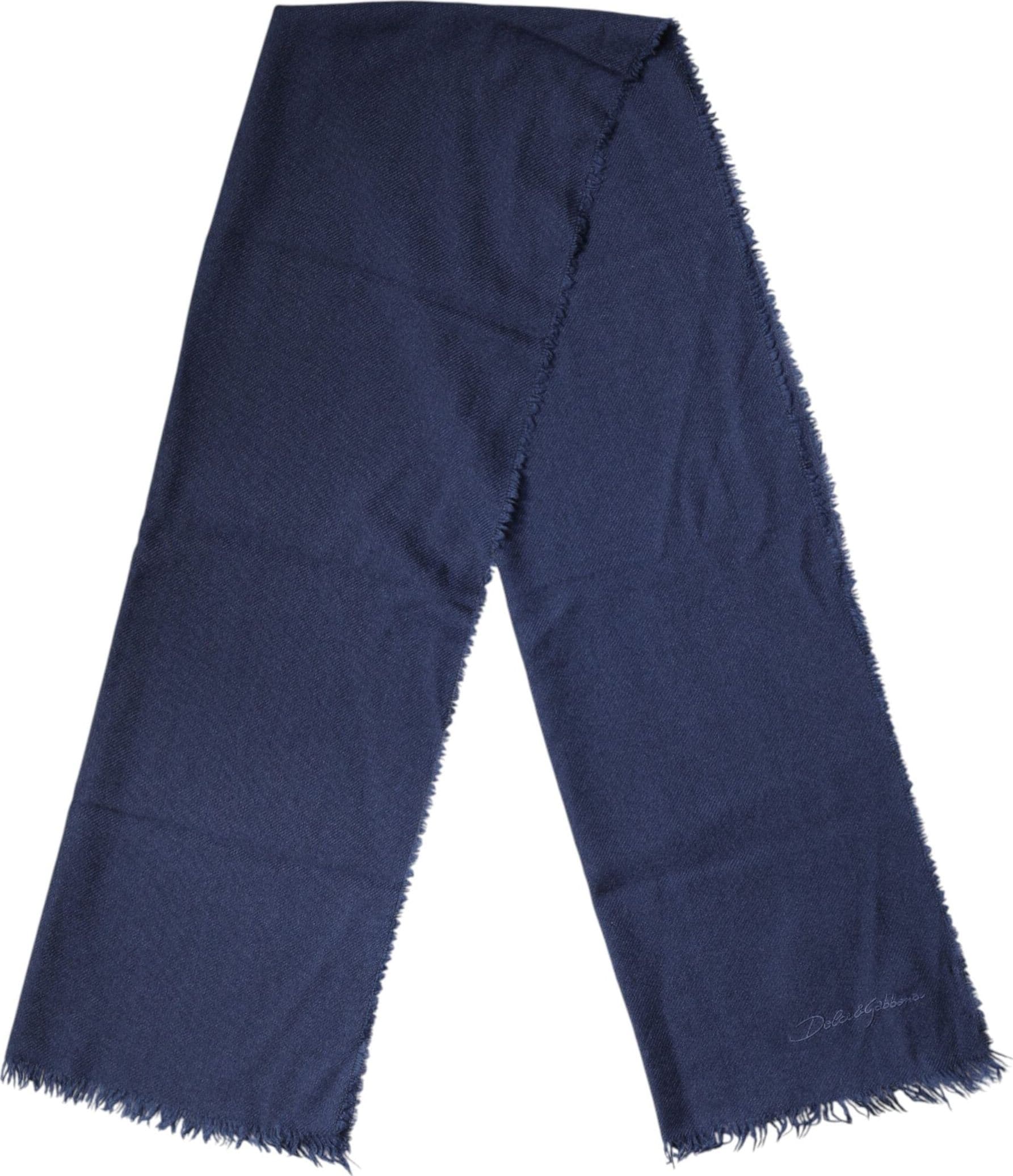 Dolce & Gabbana Scarf Blue Cashmere Neck Wrap Shawl Men - 2
