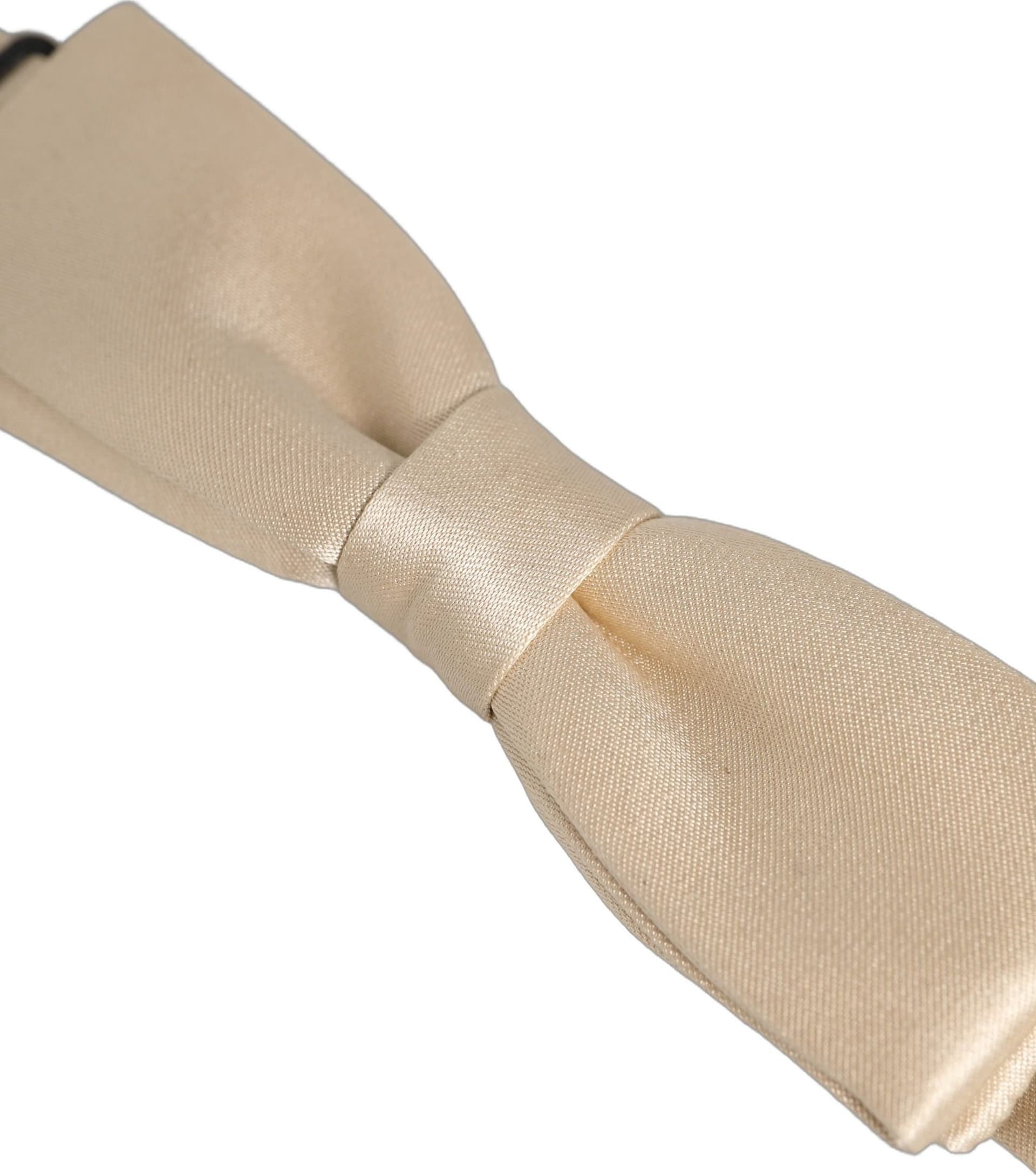 Dolce & Gabbana Men Beige 100% Silk Adjustable Neck Papillon Bow Tie - 5