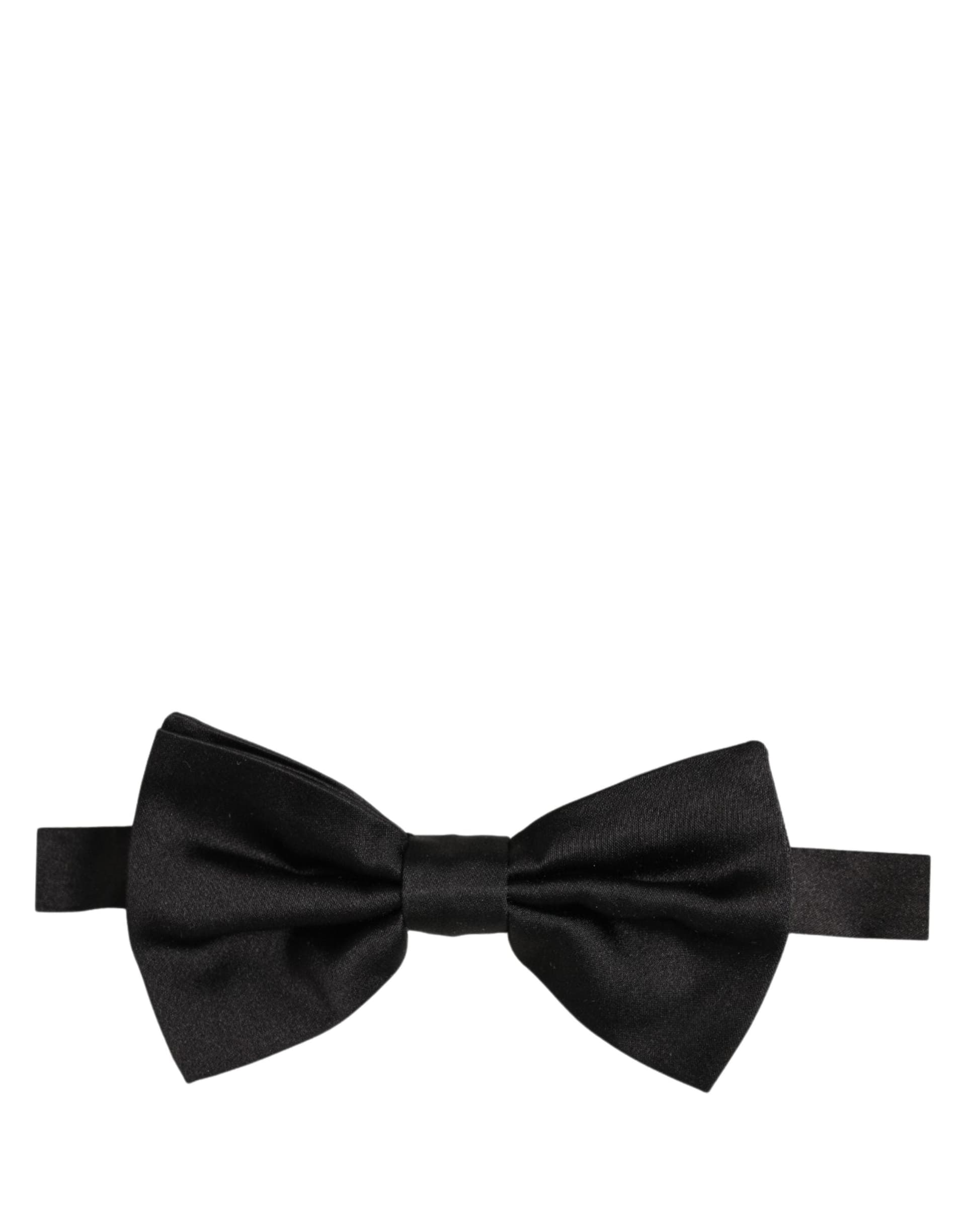 Dolce & Gabbana Men Black 100% Silk Adjustable Neck Papillon Bow Tie - 4