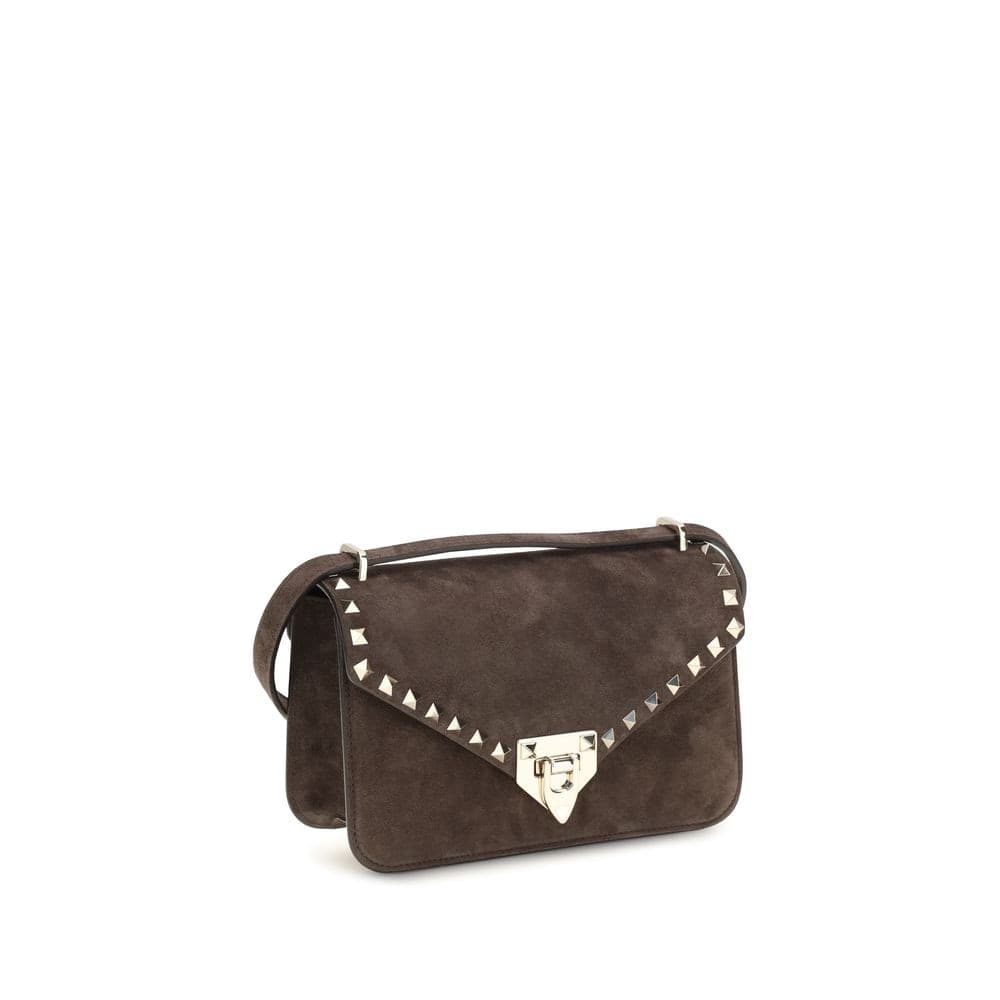 Valentino Garavani Brown Suede Leather Shoulder Bag - 2