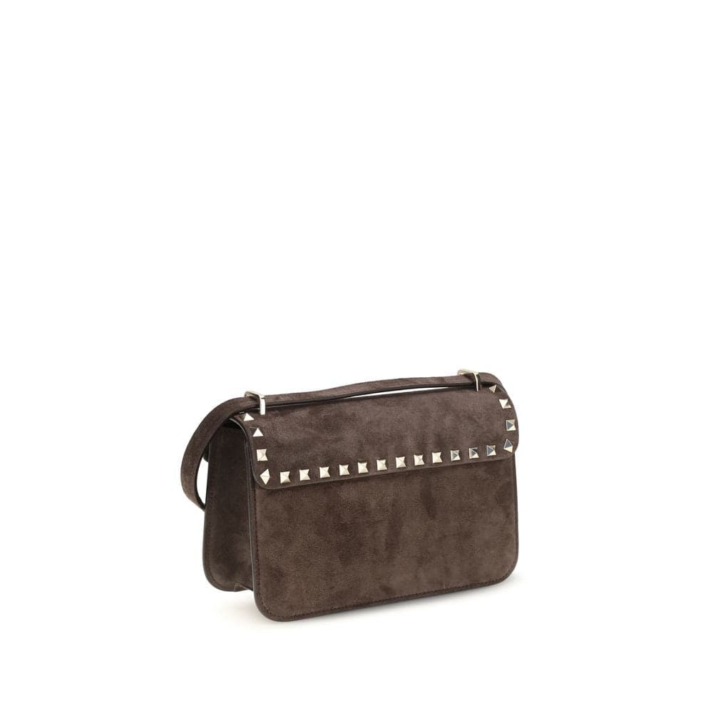 Valentino Garavani Brown Suede Leather Shoulder Bag - 3
