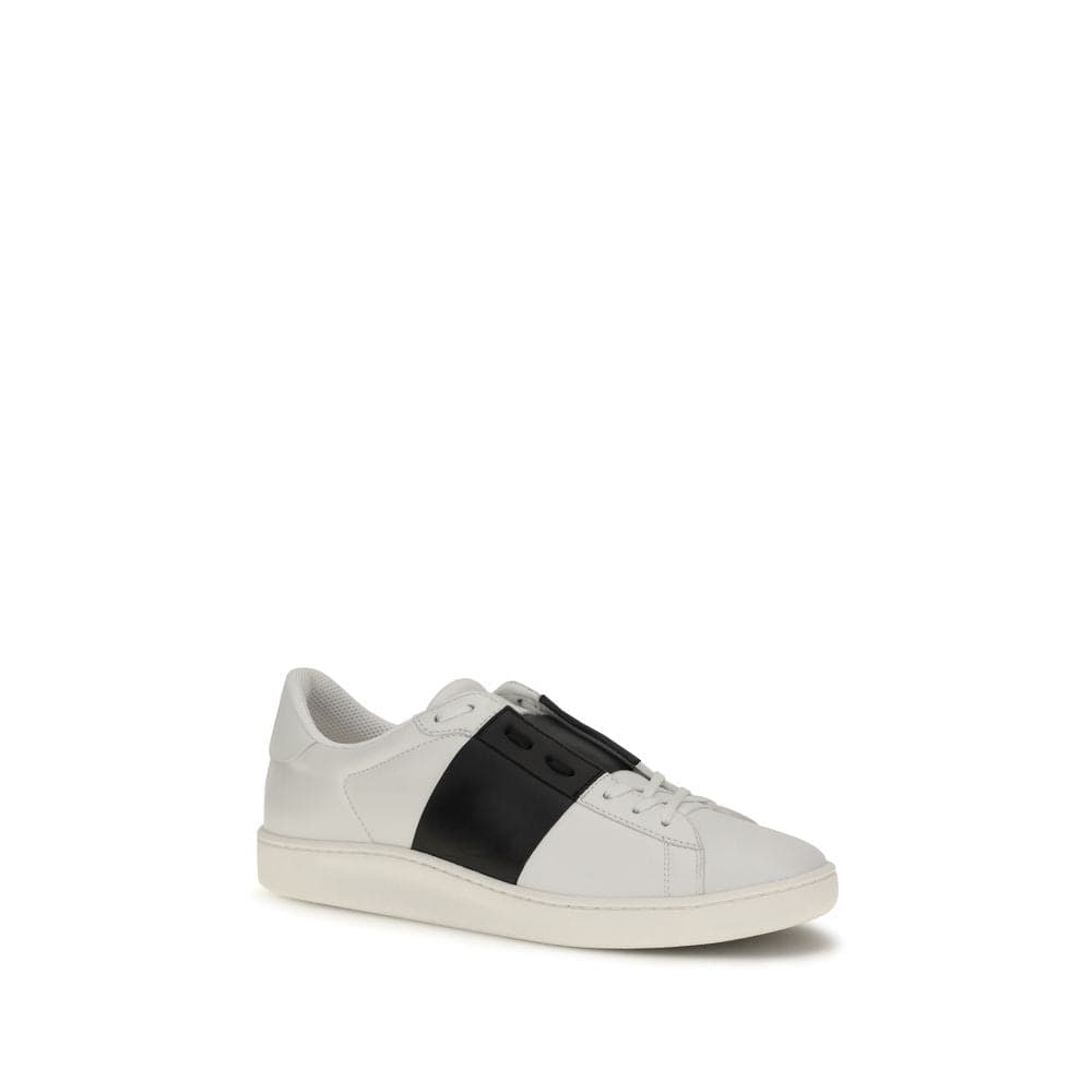 Valentino Garavani Black Calf Leather Bos Taurus Low Top Sneakers - 2