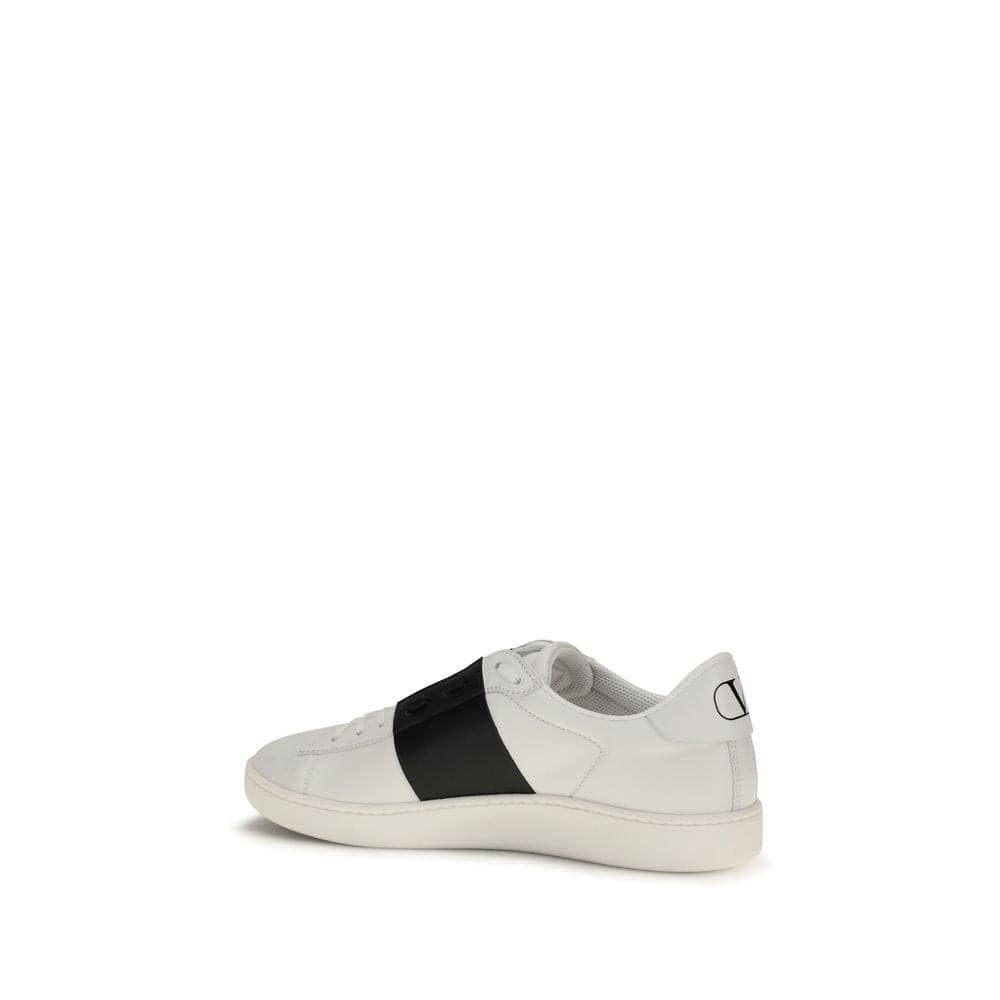Valentino Garavani Black Calf Leather Bos Taurus Low Top Sneakers - 3