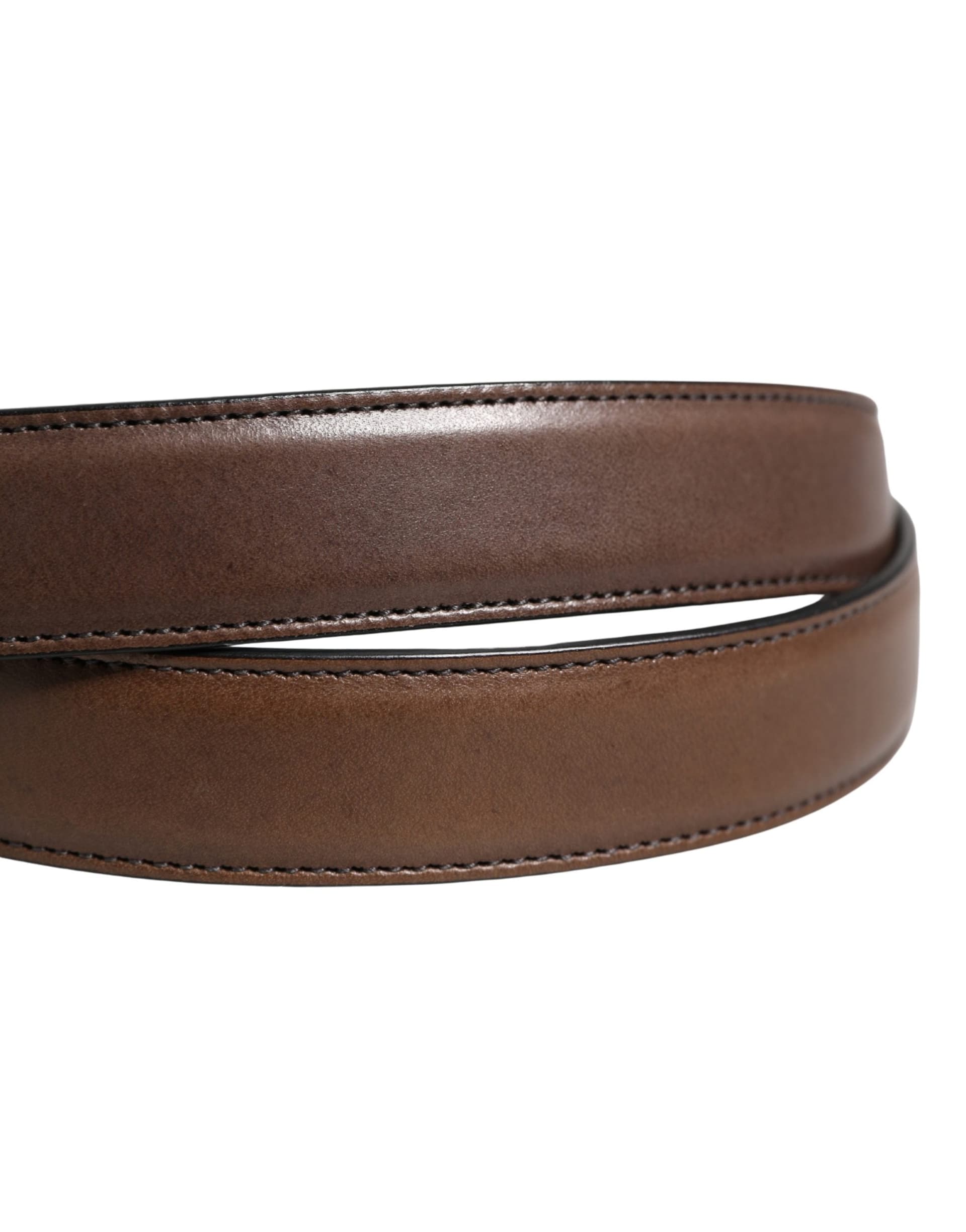 Dolce & Gabbana Men Brown Classic Leather Metal Buckle Belt - 4