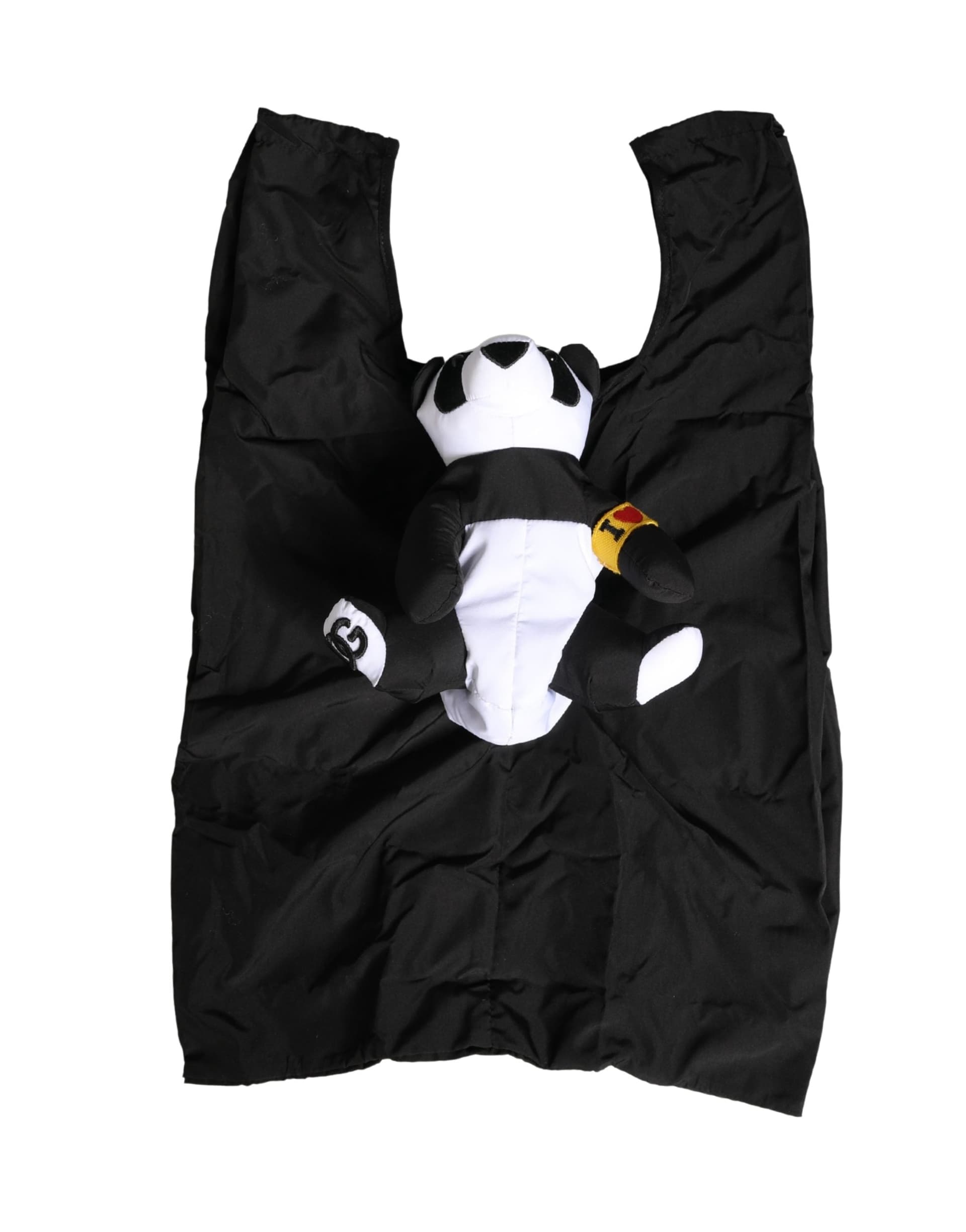 Dolce & Gabbana Men Black Polyester Panda Stuffed Ecobag Bag - 2