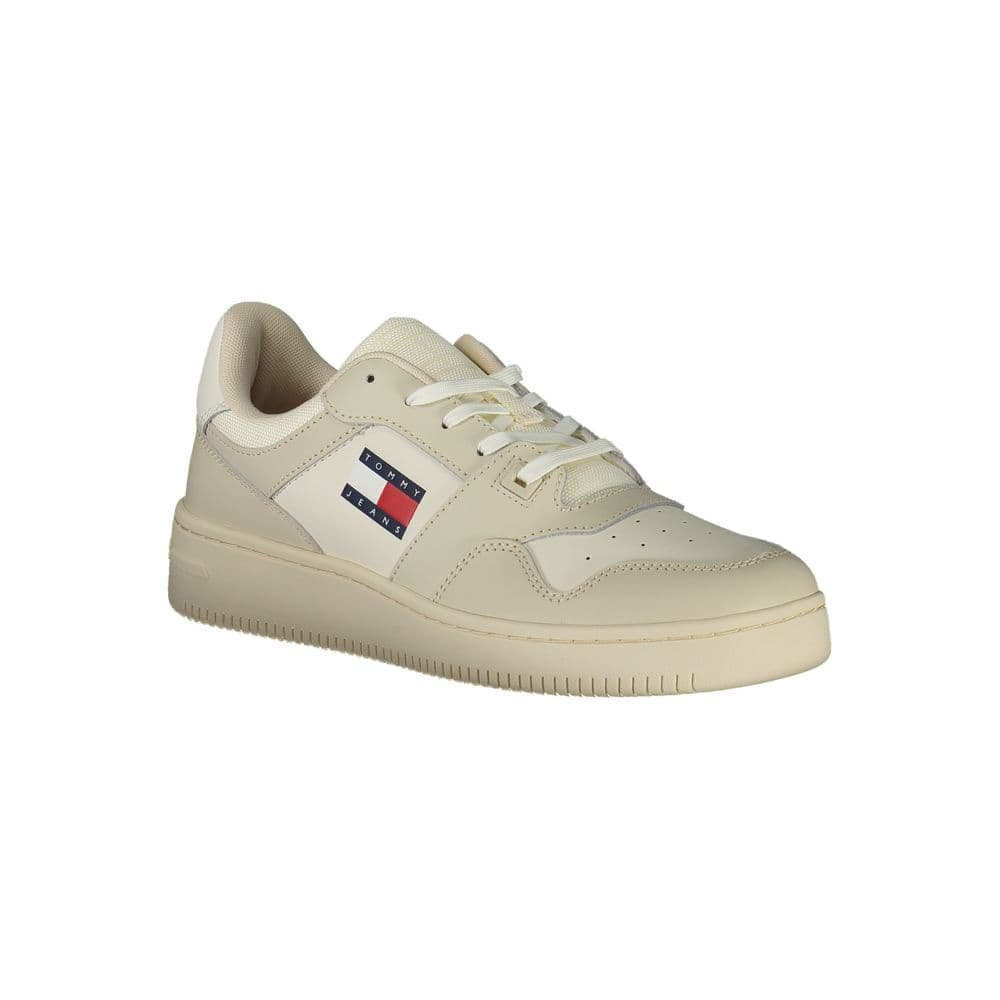 Tommy Hilfiger Beige Leather Men Sneaker - 2
