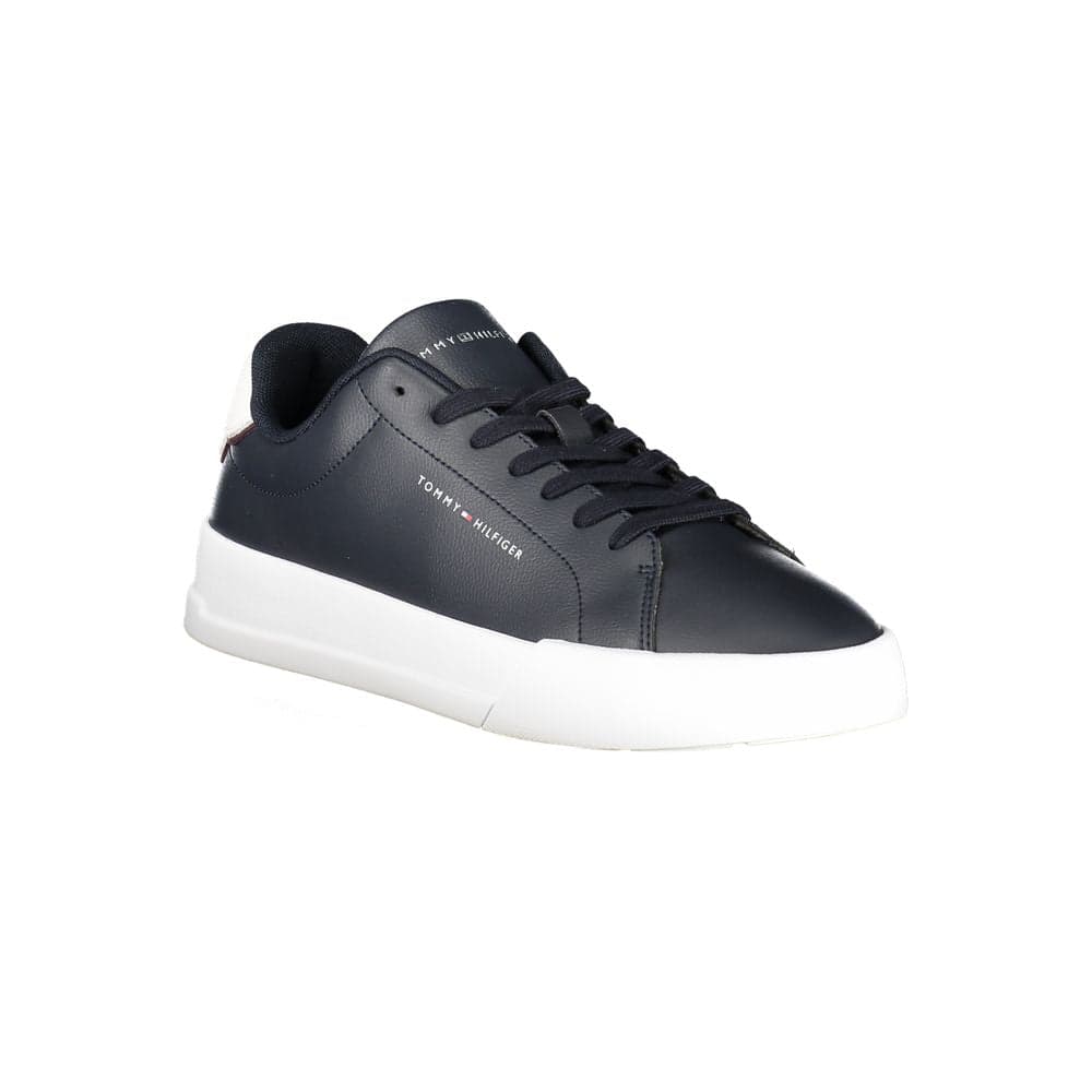 Tommy Hilfiger Blue Leather Men Sneaker - 2