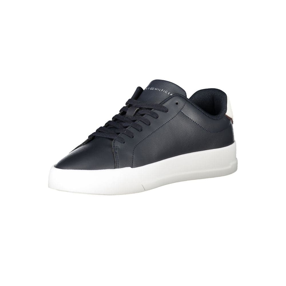 Tommy Hilfiger Blue Leather Men Sneaker - 3