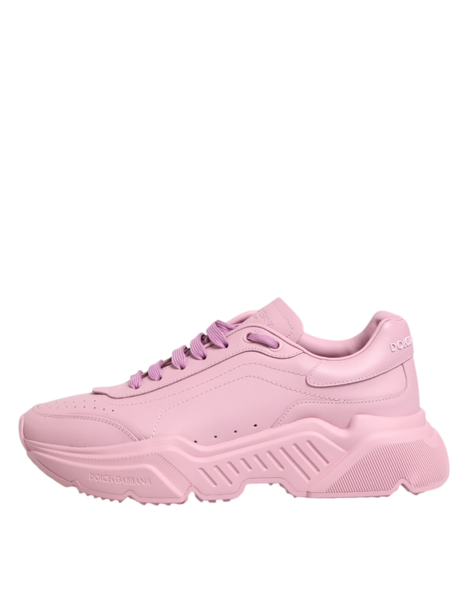 Dolce & Gabbana Pink Leather Daymaster Low Top Sneakers Shoes - 5