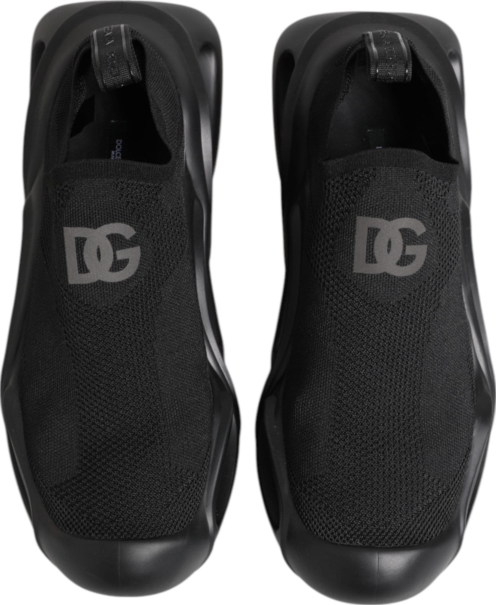Dolce & Gabbana Black Slip On Wave Low Top Sneakers Shoes - 2