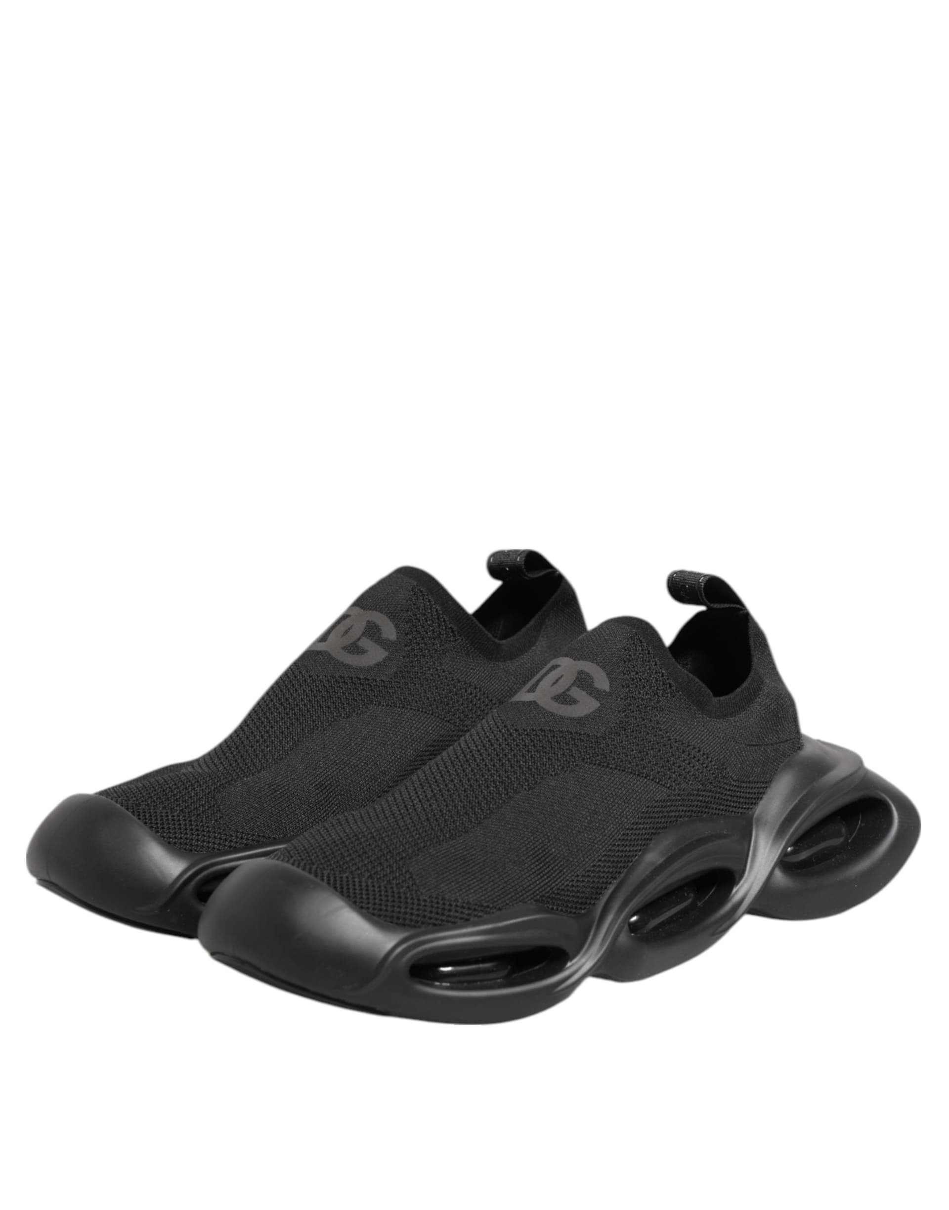 Dolce & Gabbana Black Slip On Wave Low Top Sneakers Shoes - 3