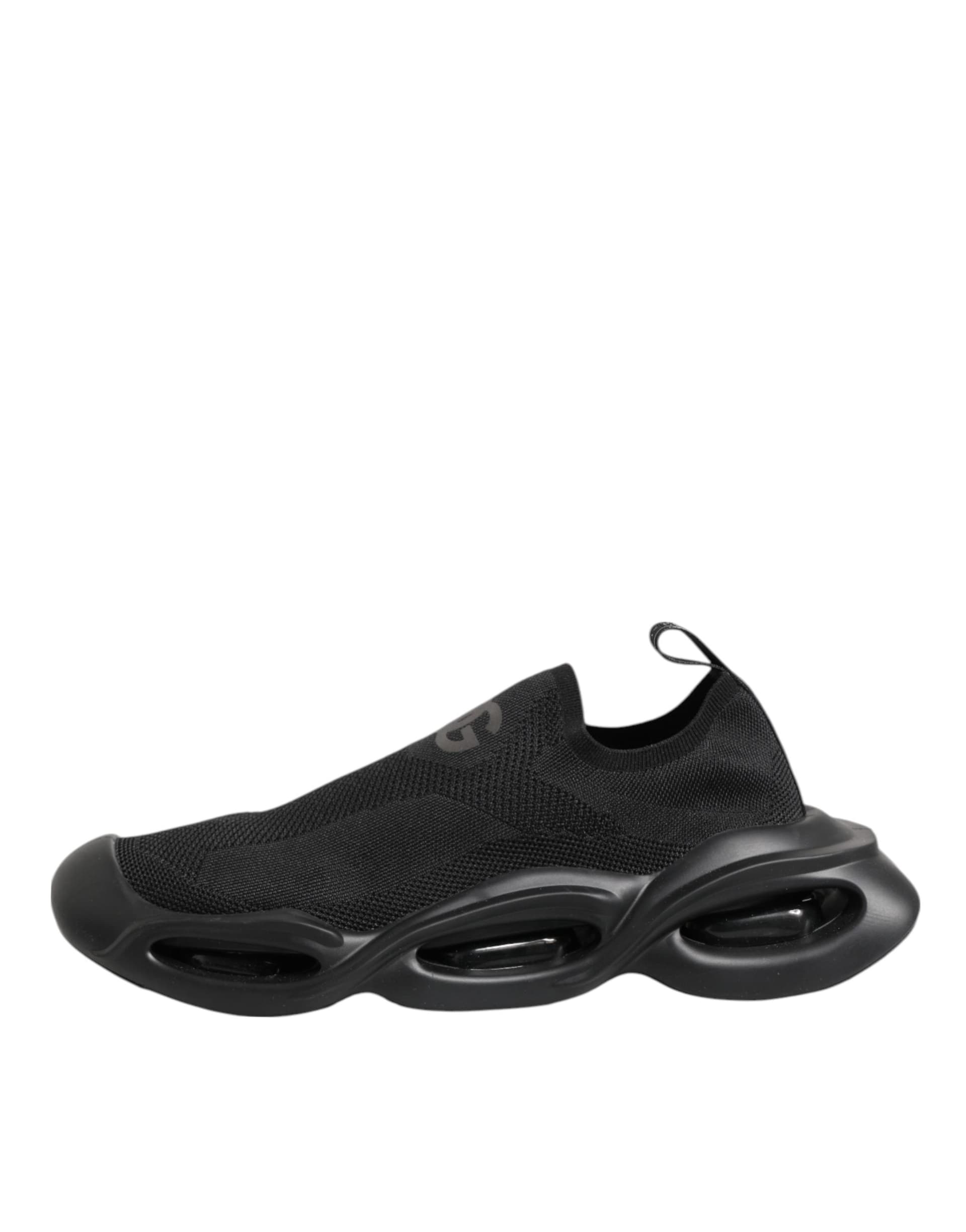 Dolce & Gabbana Black Slip On Wave Low Top Sneakers Shoes - 5