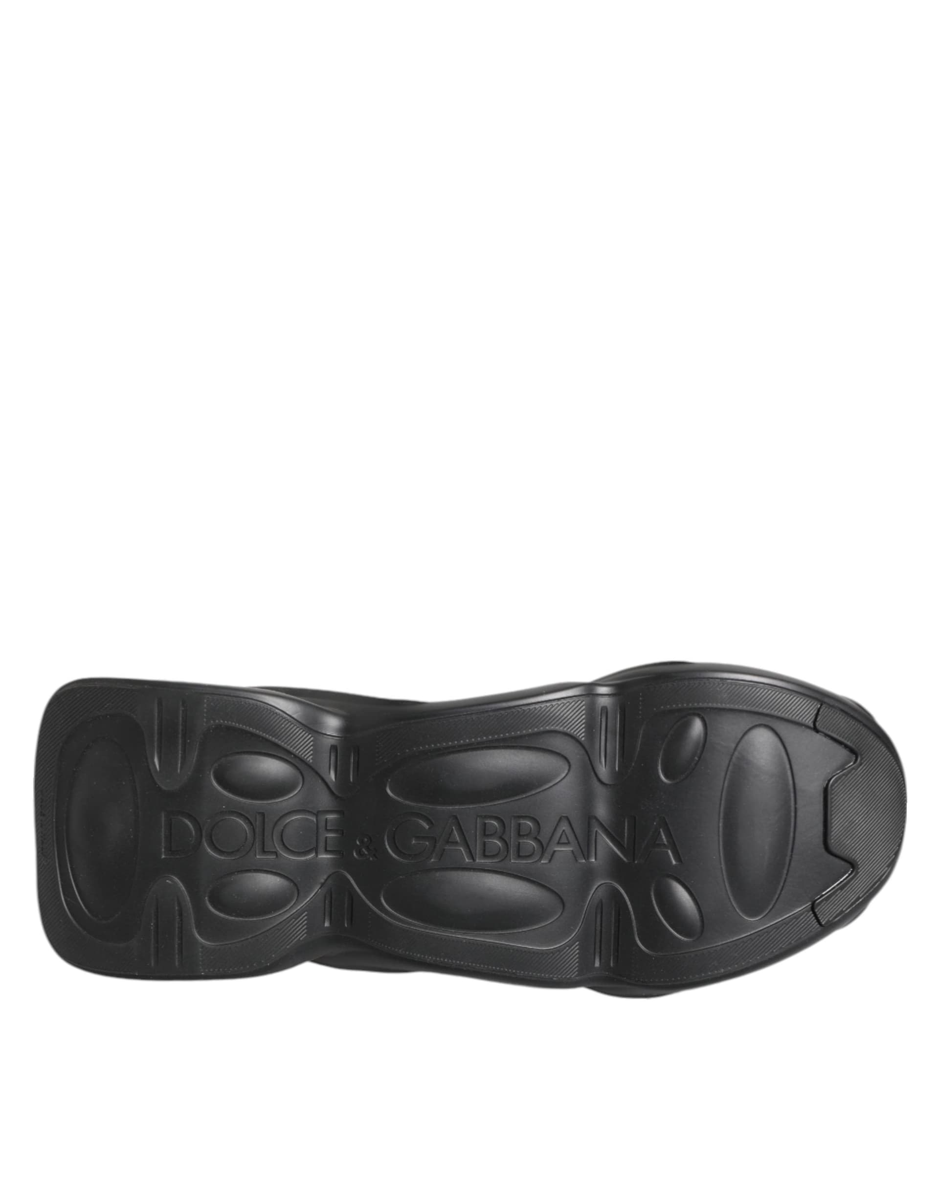 Dolce & Gabbana Black Slip On Wave Low Top Sneakers Shoes - 8