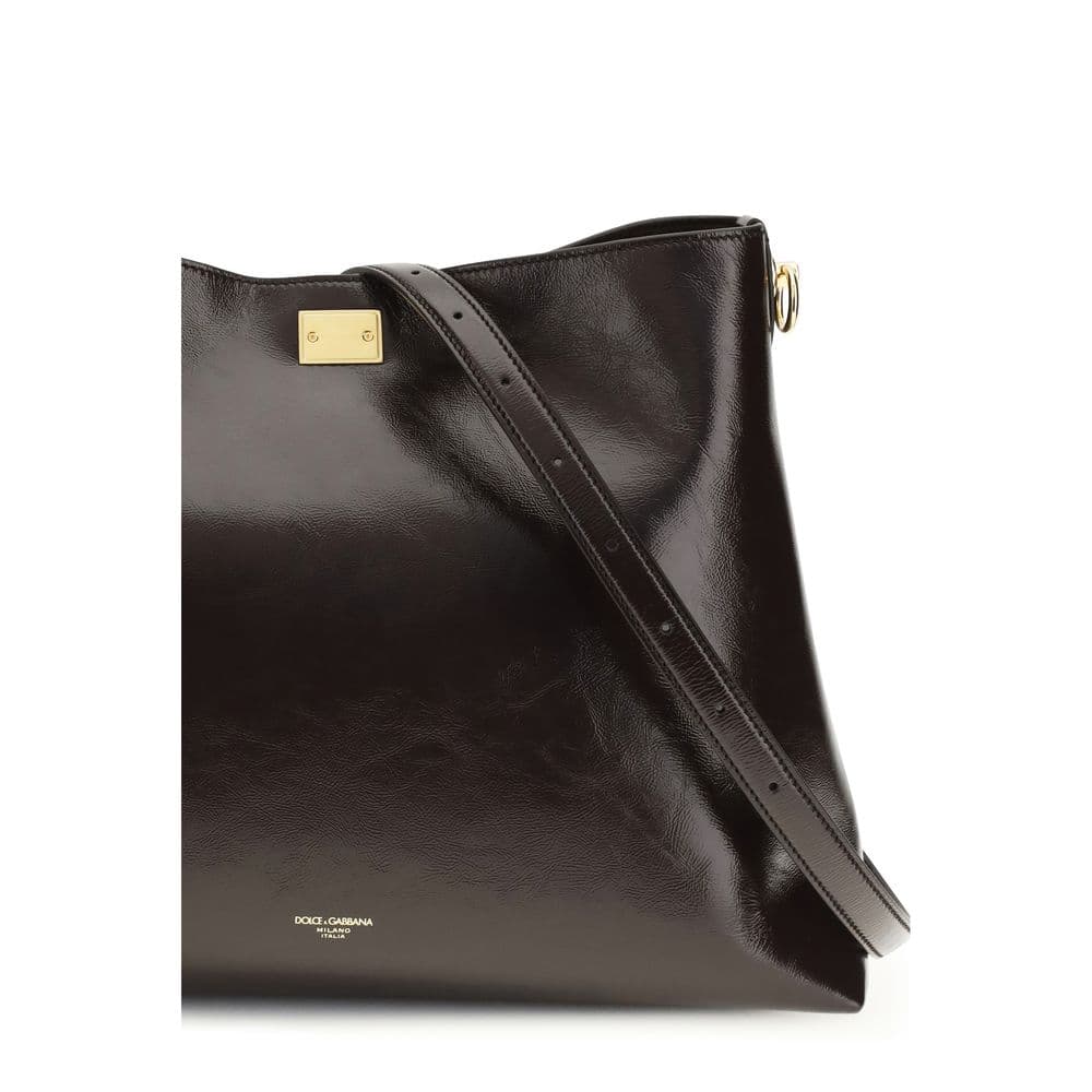 Dolce & Gabbana Brown Calf Leather Bos Taurus Shoulder Bag - 4