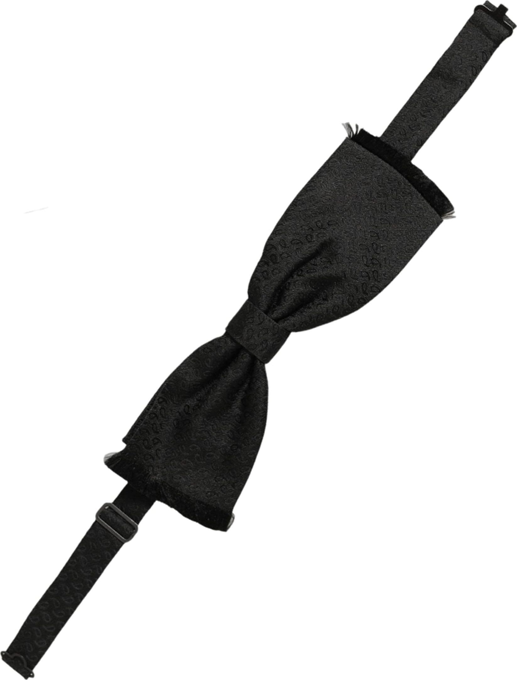 Dolce & Gabbana Men Black 100% SIlk Adjustable Neck Papillon Bow Tie - 2