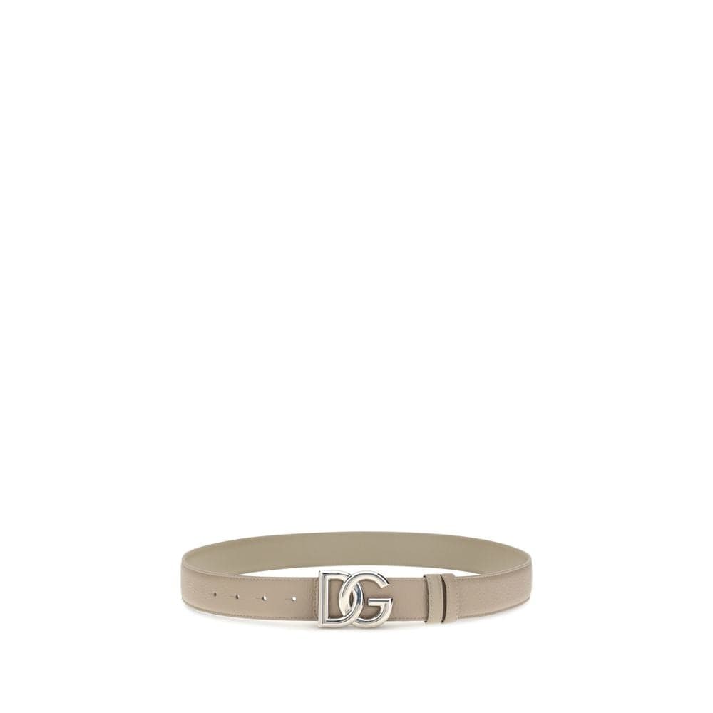 Dolce & Gabbana Beige Calf Leather Bos Taurus Regular Belt - 2