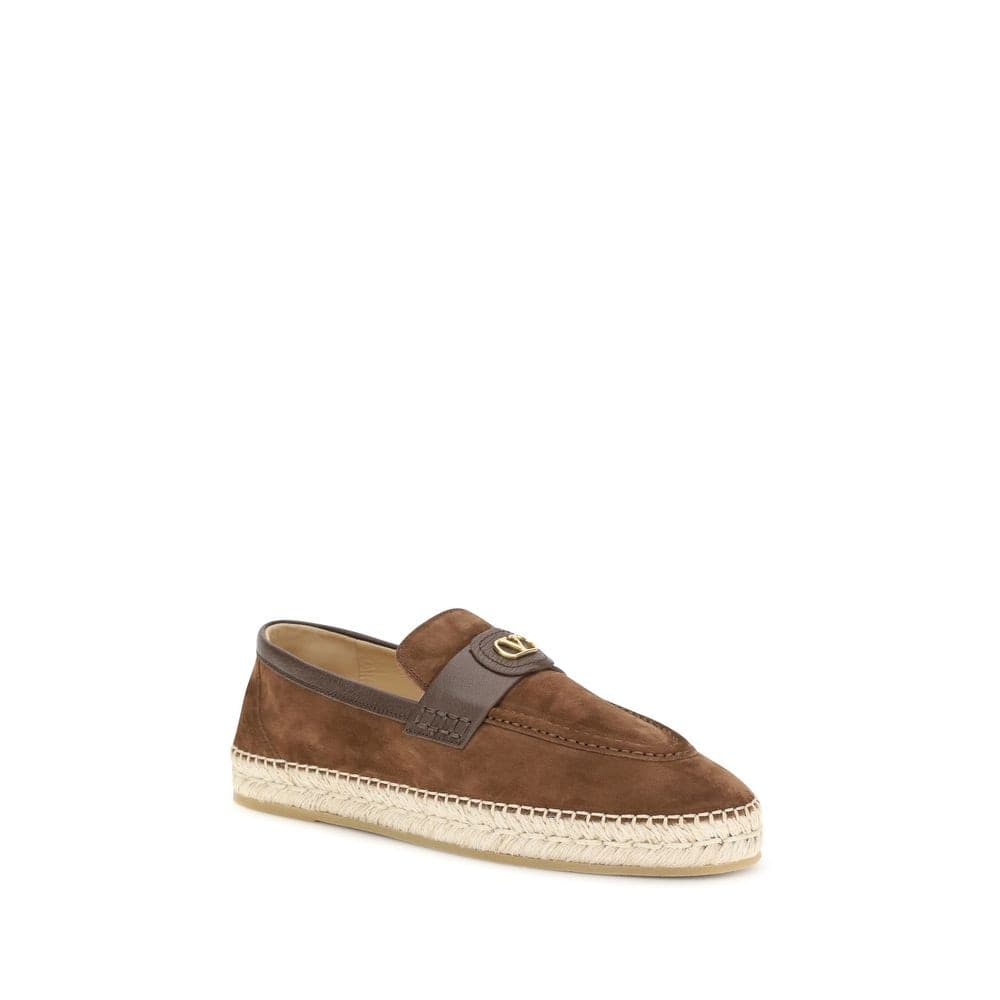 Valentino Garavani Brown Calf Leather Bos Taurus Espadrilles - 2