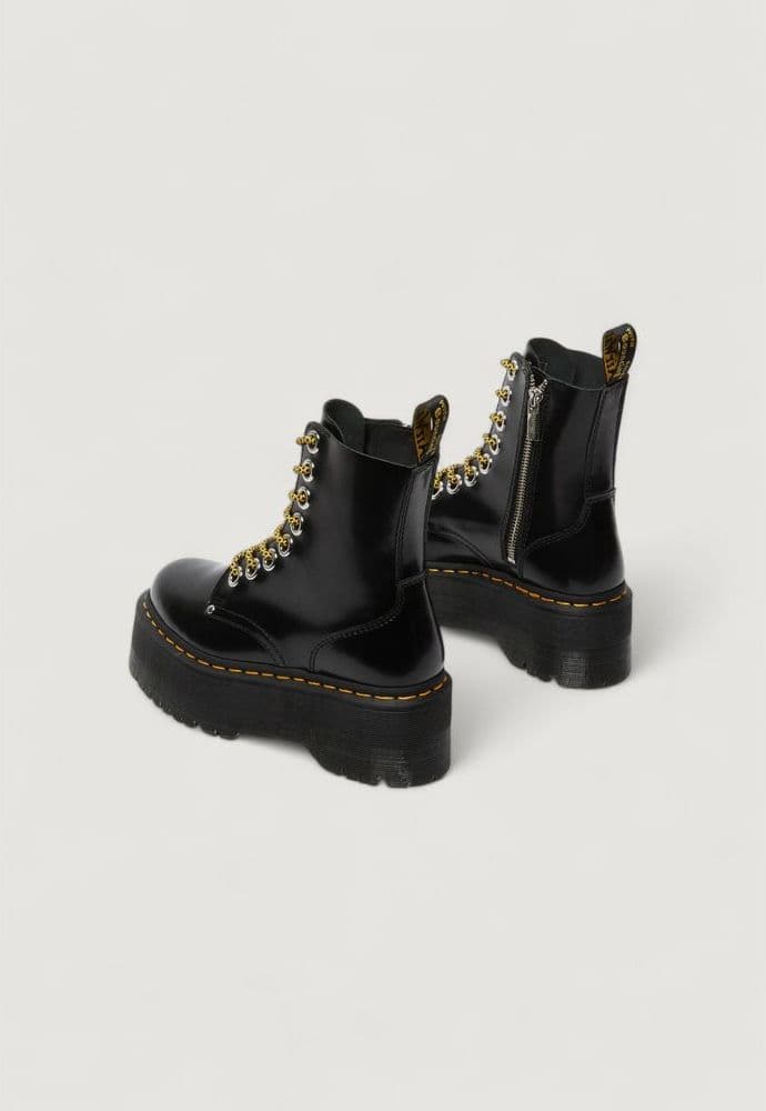 Dr. Martens Black Leather Lace-Up Boots - 3