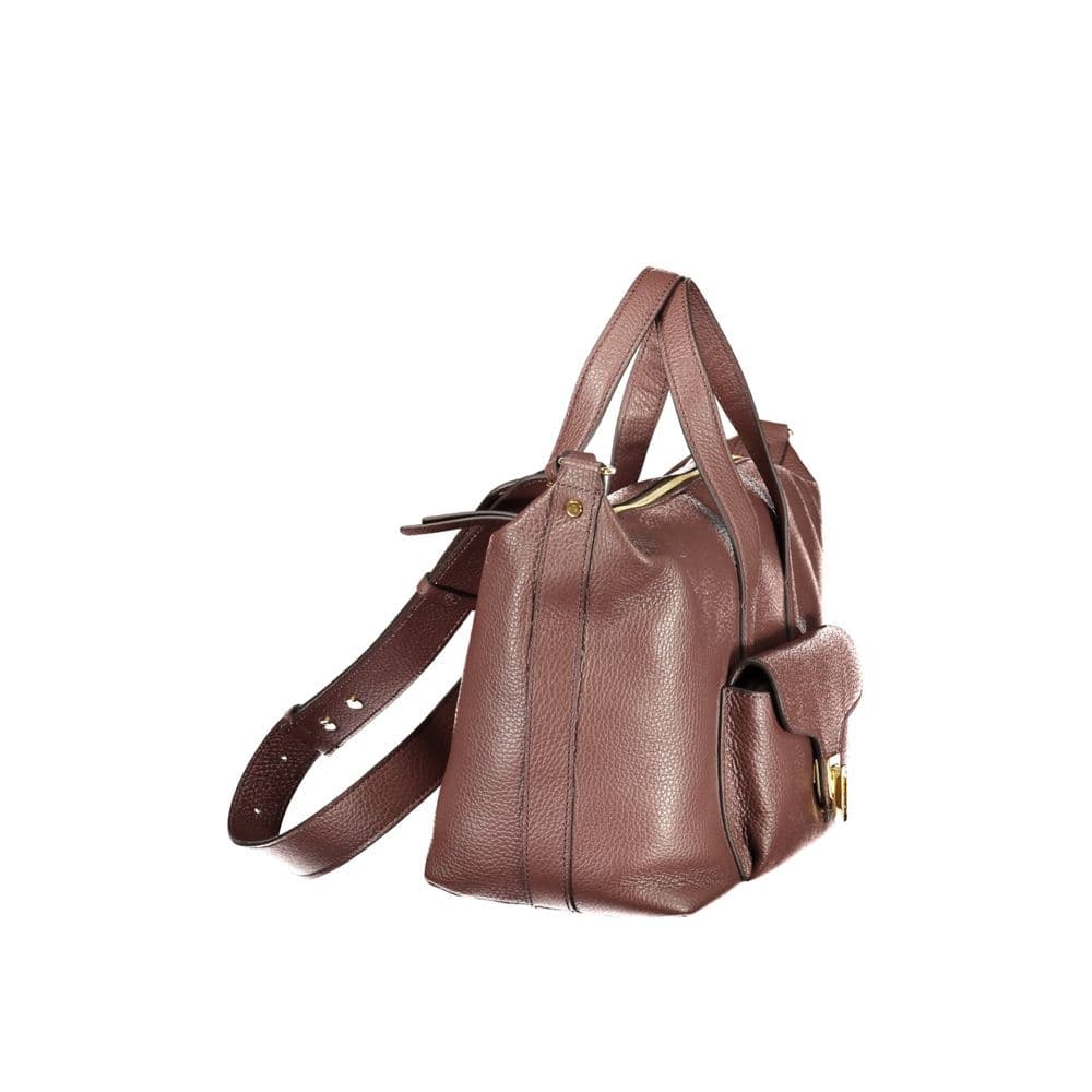Coccinelle Brown Leather Womens Bag with Handles and Shoulder Strap - 3