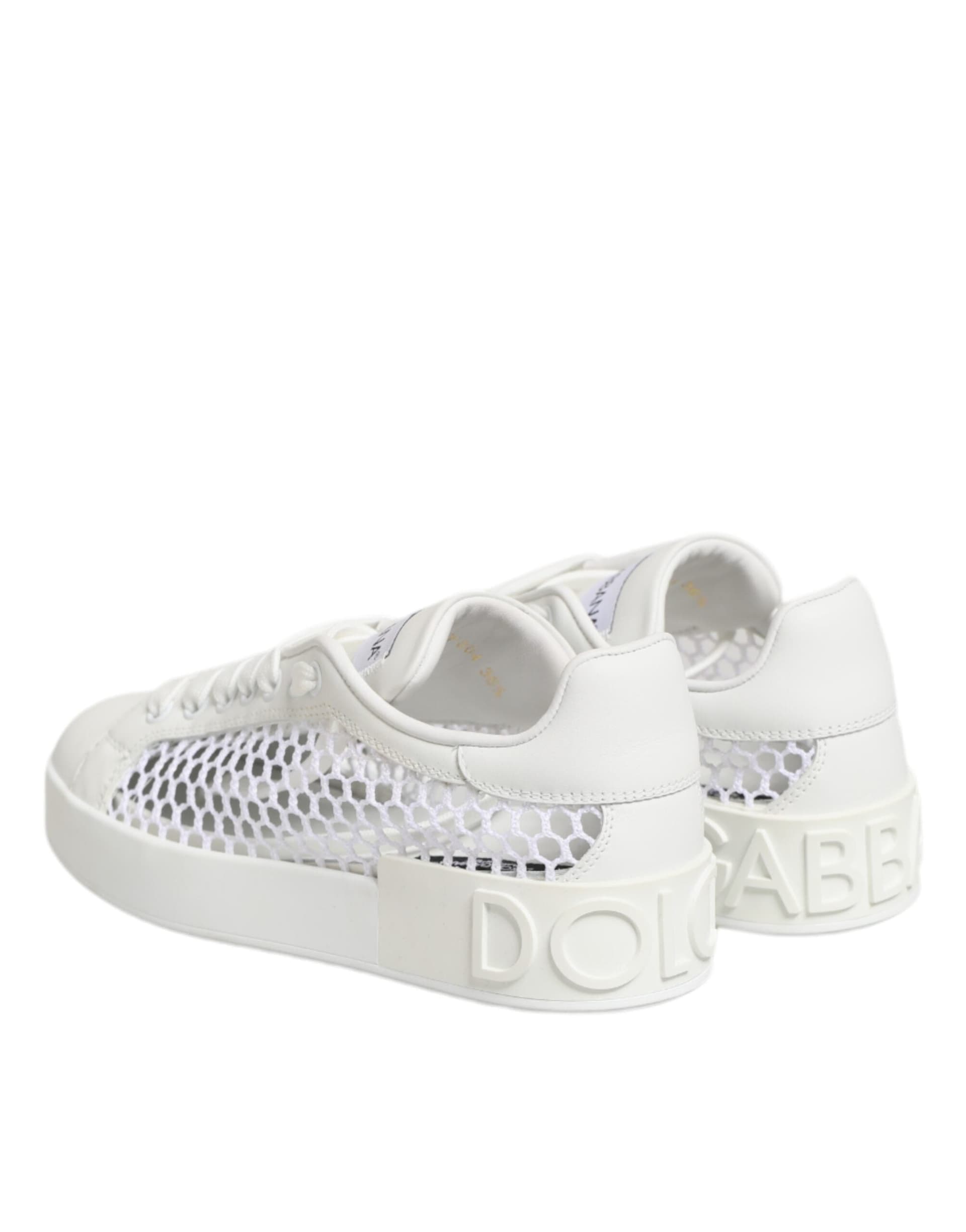 Dolce & Gabbana White Mesh Inserts Low Top Sneakers Shoes - 4