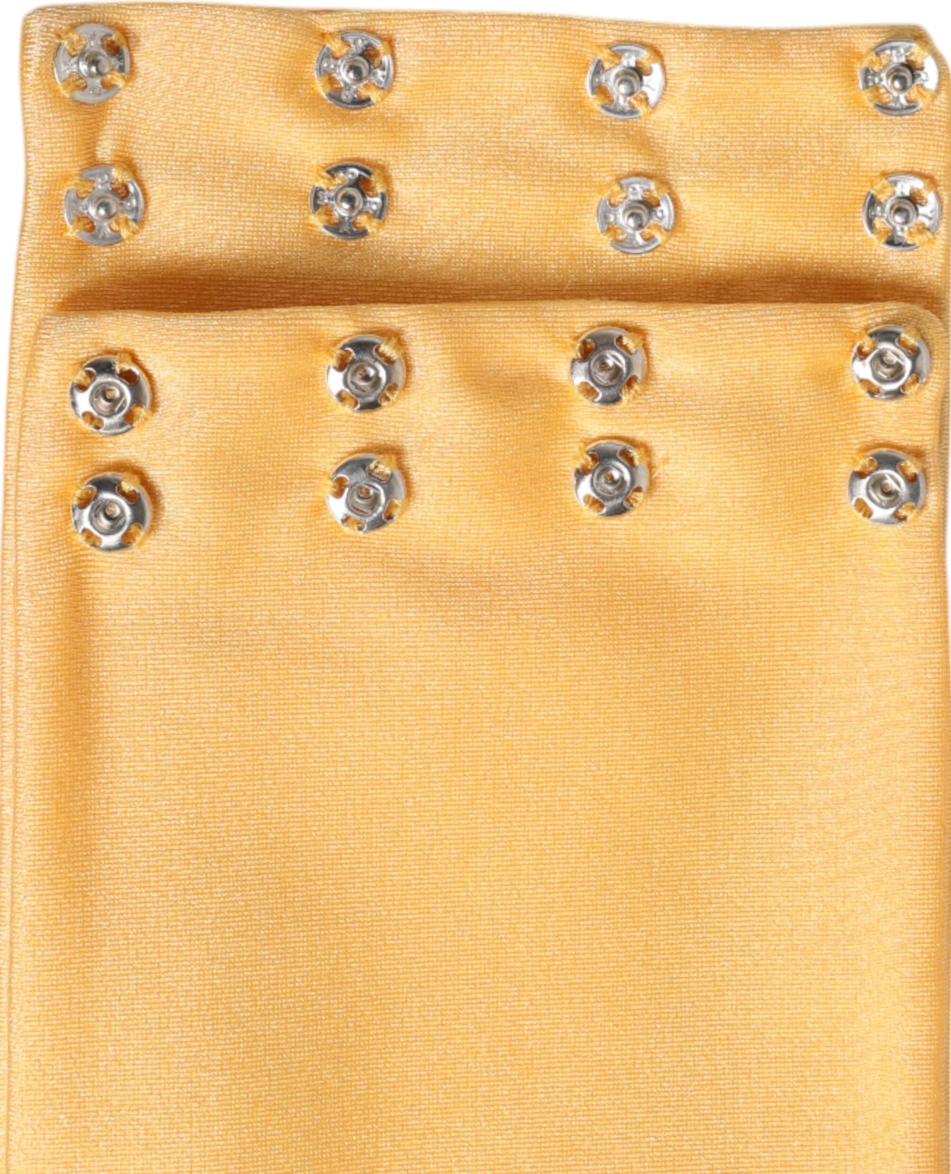 Dolce & Gabbana Yellow Nylon Stretch Women Neck Warmer Scarf - 5