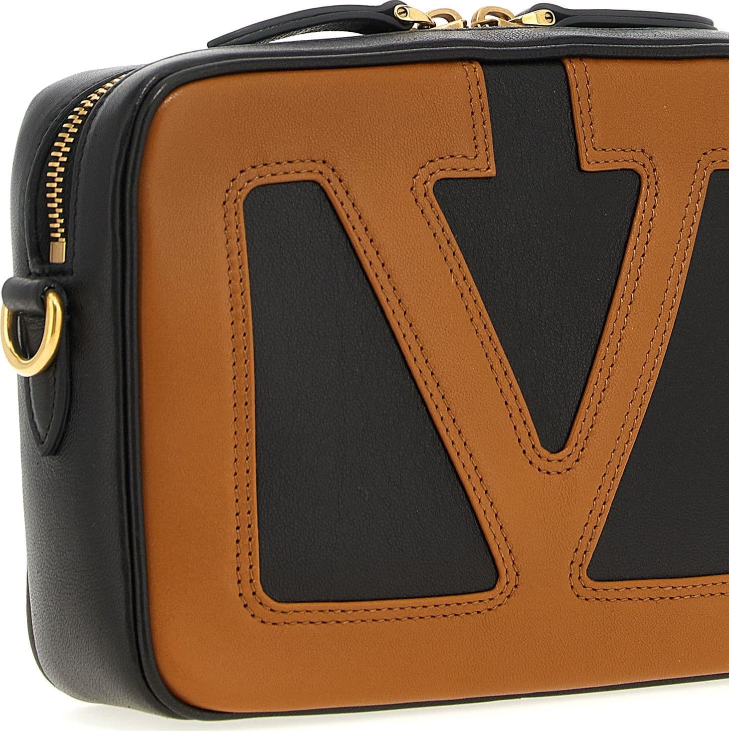 Valentino Garavani Brown Lamb Leather Crossbody Bag - 4