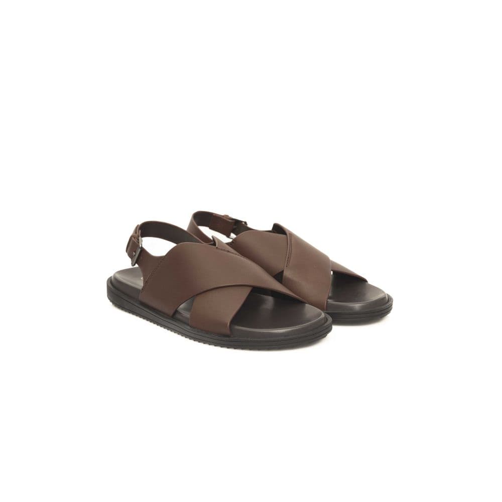 Cerruti 1881 Brown Cowhide Men Sandal - 3