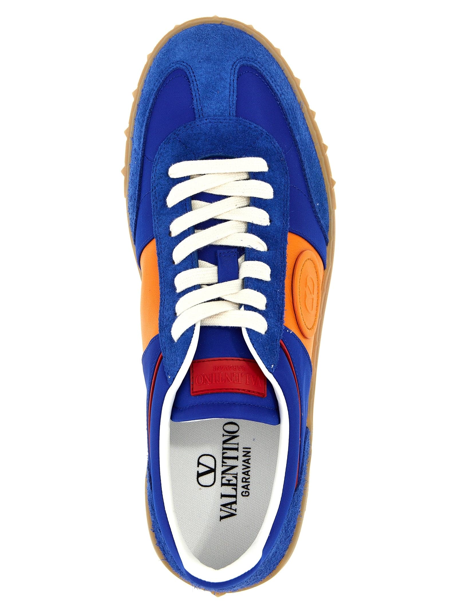 Valentino Garavani Blue Bovine Leather Low Top Sneakers - 4