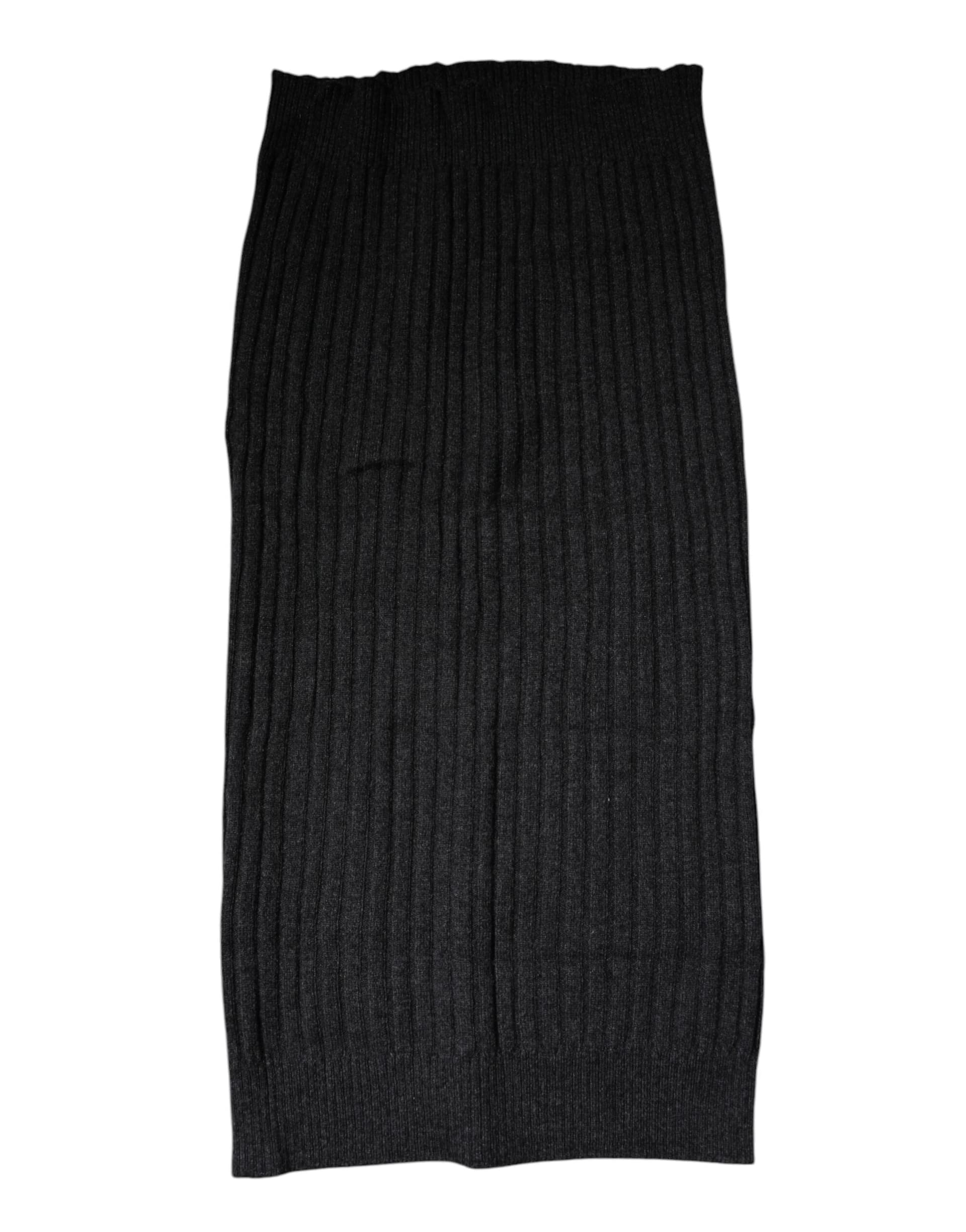Dolce & Gabbana Black Cashmere Knitted Neck Warmer Foulard Scarf - 2