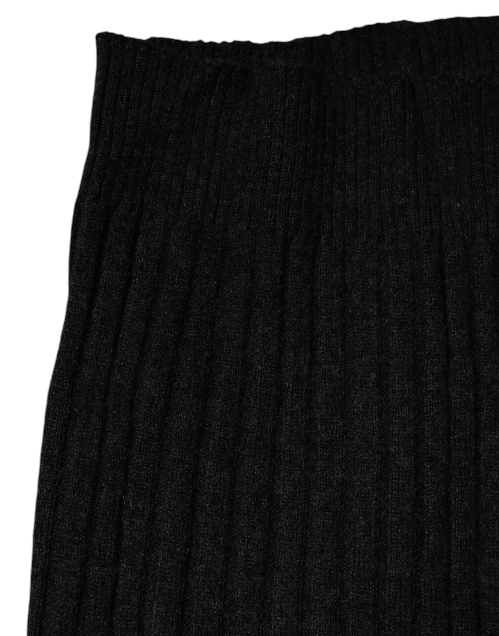 Dolce & Gabbana Black Cashmere Knitted Neck Warmer Foulard Scarf - 3