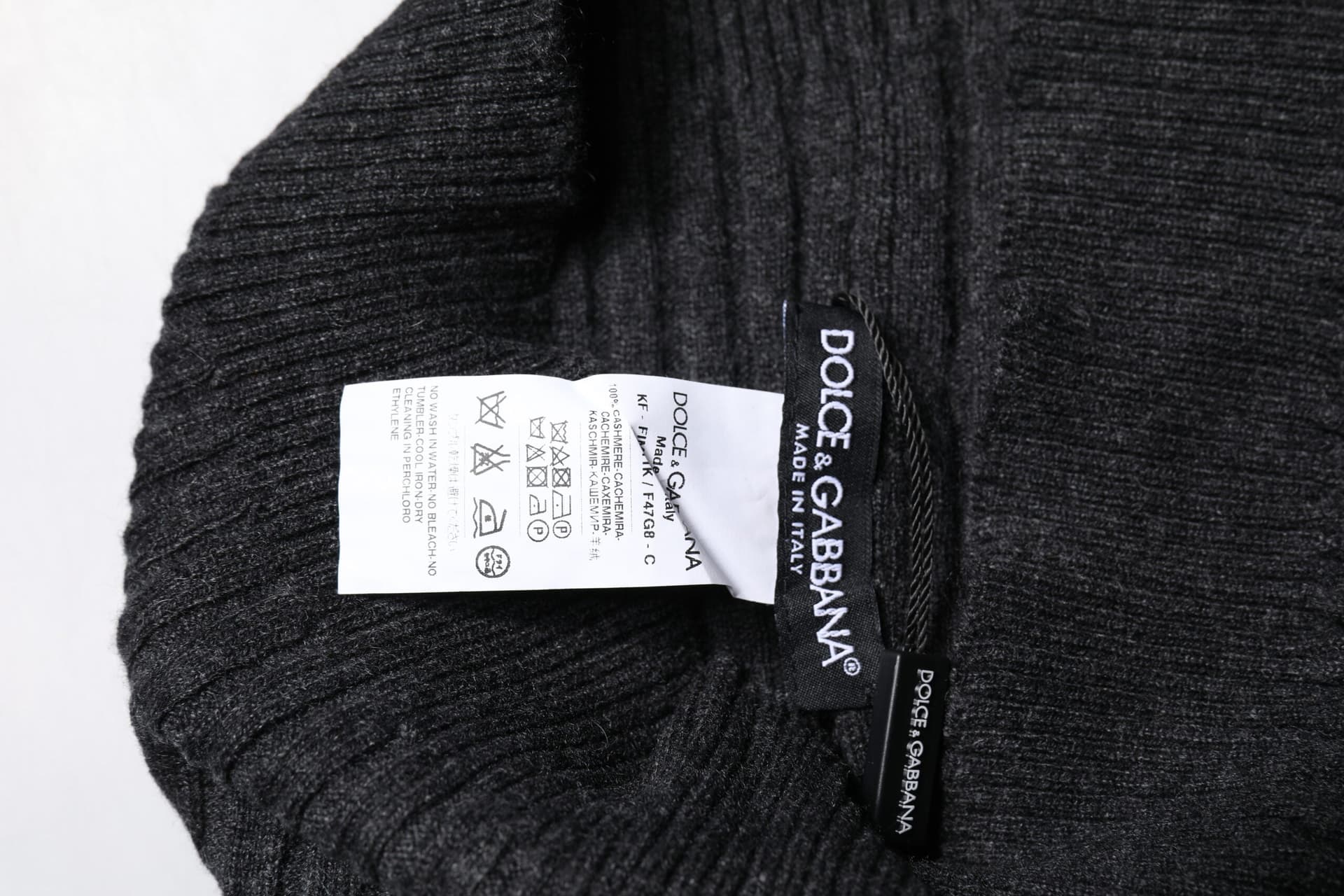 Dolce & Gabbana Black Cashmere Knitted Neck Warmer Foulard Scarf - 5