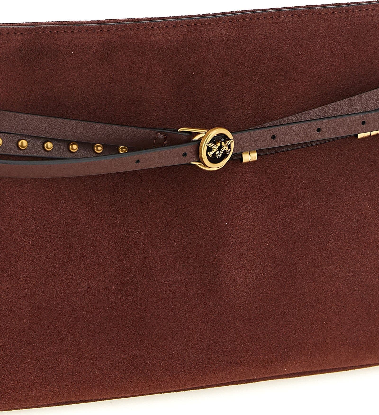PINKO Bordeaux Cowhide Shoulder Bag - 3