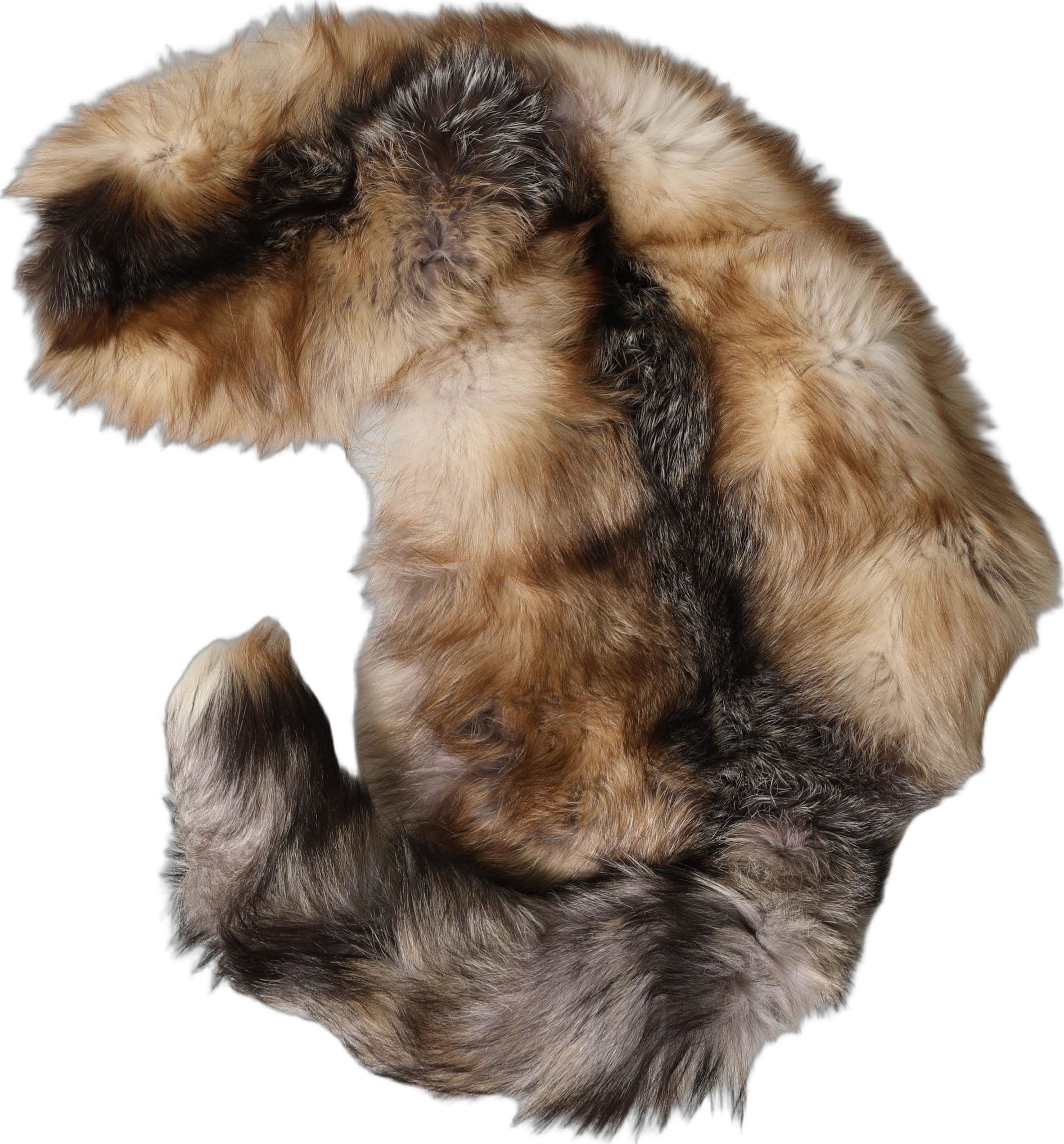 Dolce & Gabbana Brown Frost Fox Fur Neck Warmer Winter Scarf - 4
