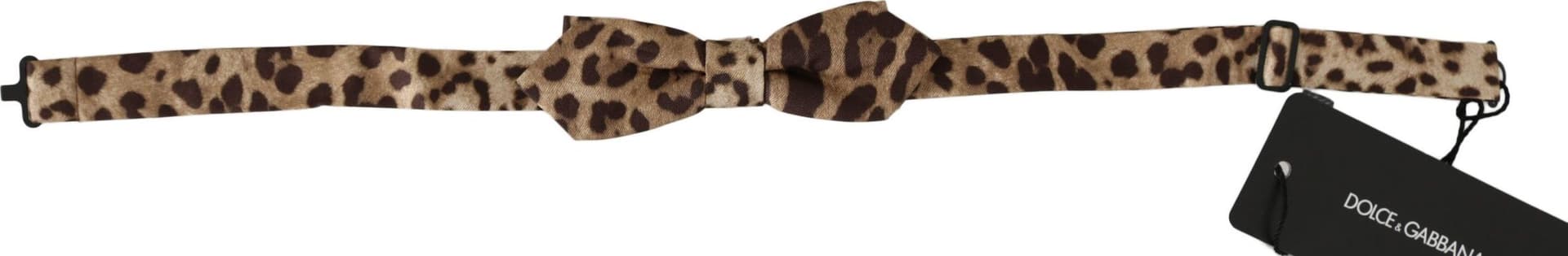 Dolce & Gabbana Brown Leopard Silk Adjustable Neck Papillon Men Bow Tie - 2