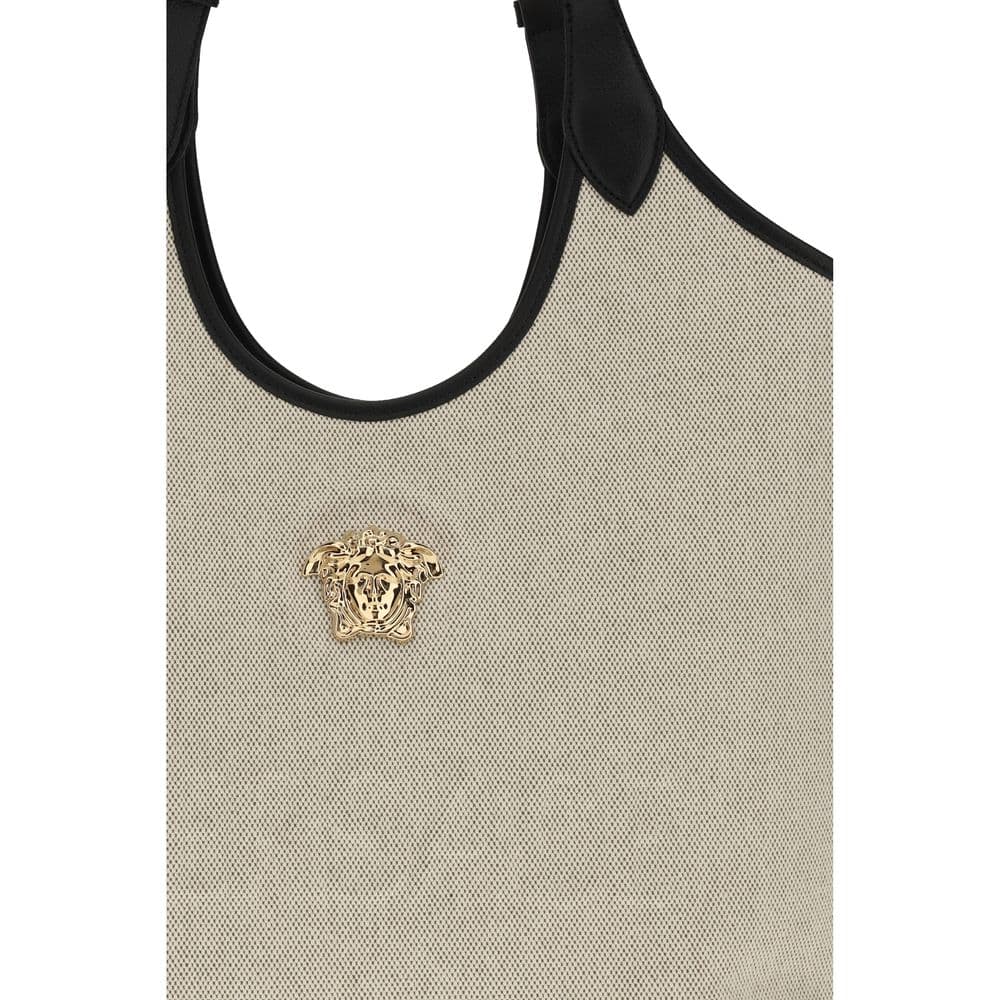 Versace Beige Cotton Shoulder Bag - 4