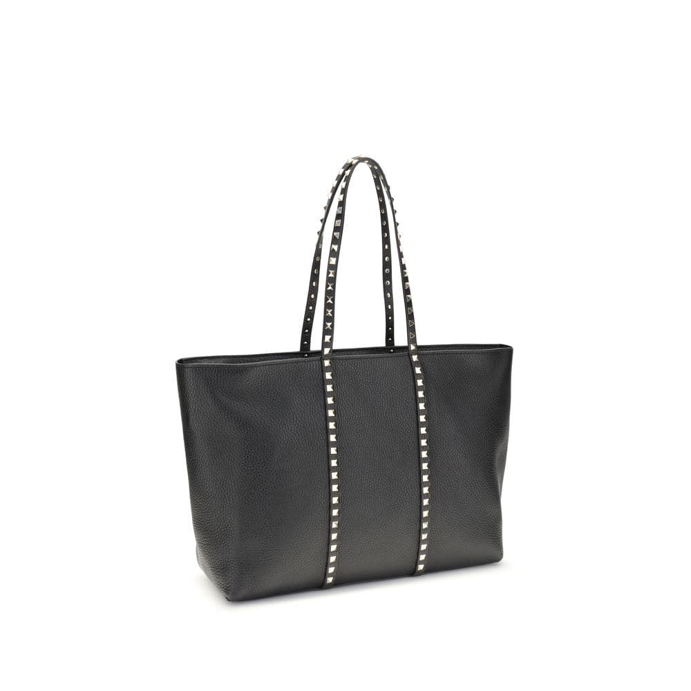 Valentino Garavani Black Calf Leather Bos Taurus Shoulder Bag - 2