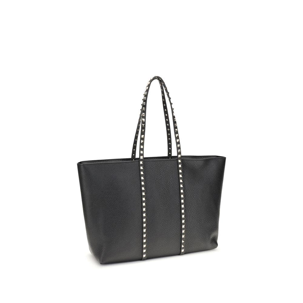 Valentino Garavani Black Calf Leather Bos Taurus Shoulder Bag - 3