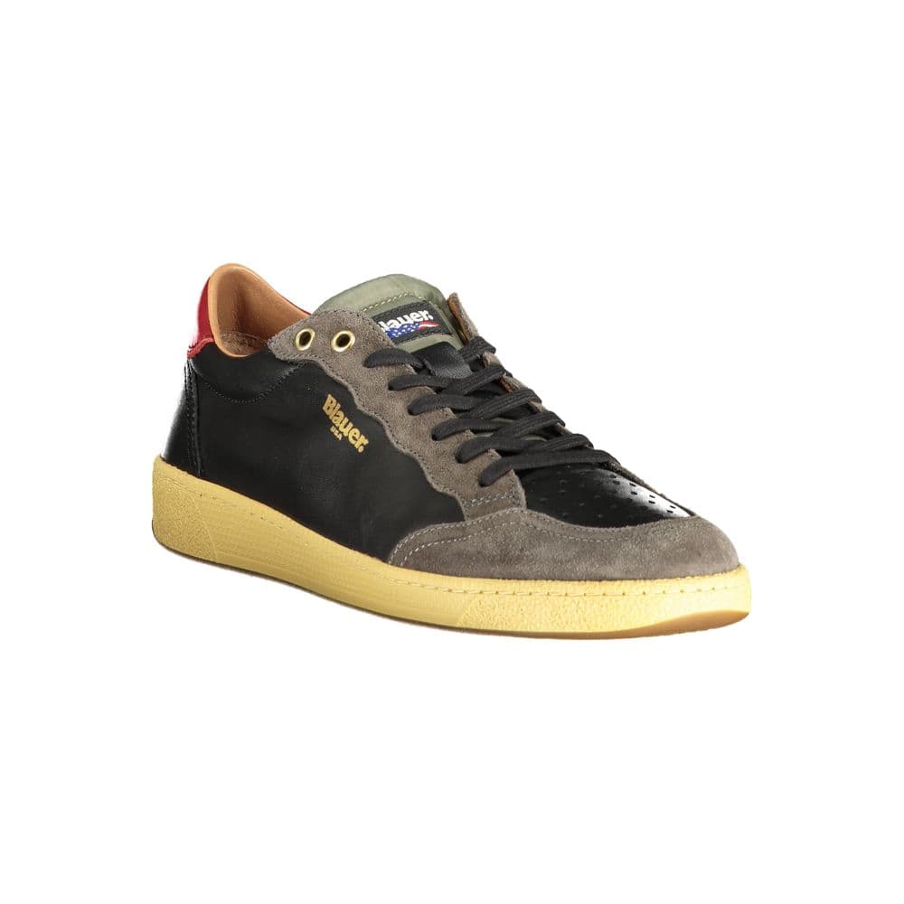 Blauer Black Leather Men Sneaker - 2